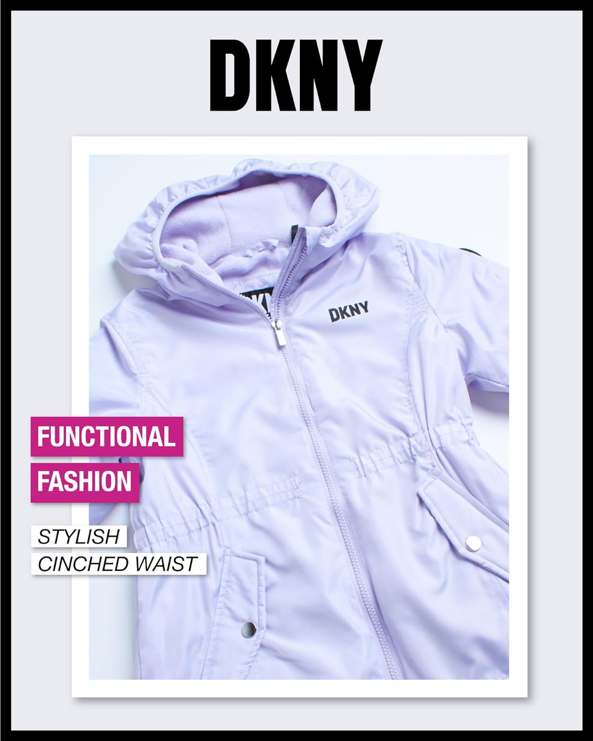 DKNY Girls Anorak Jacket - Weather Resistant Polar Fleece