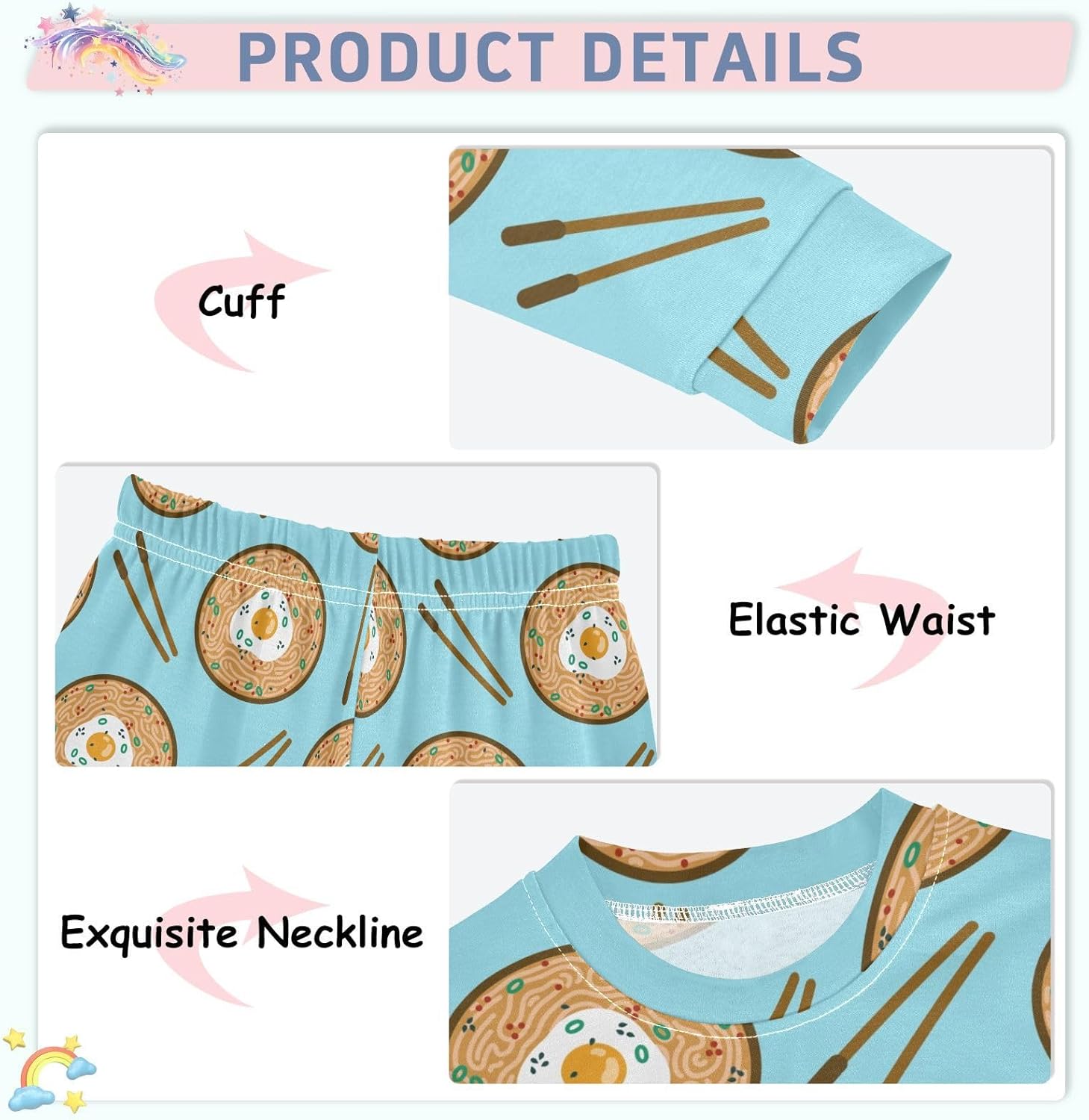 WIFIU Pajama Sets Lightweight Comfortable for Ages 18M-8Y