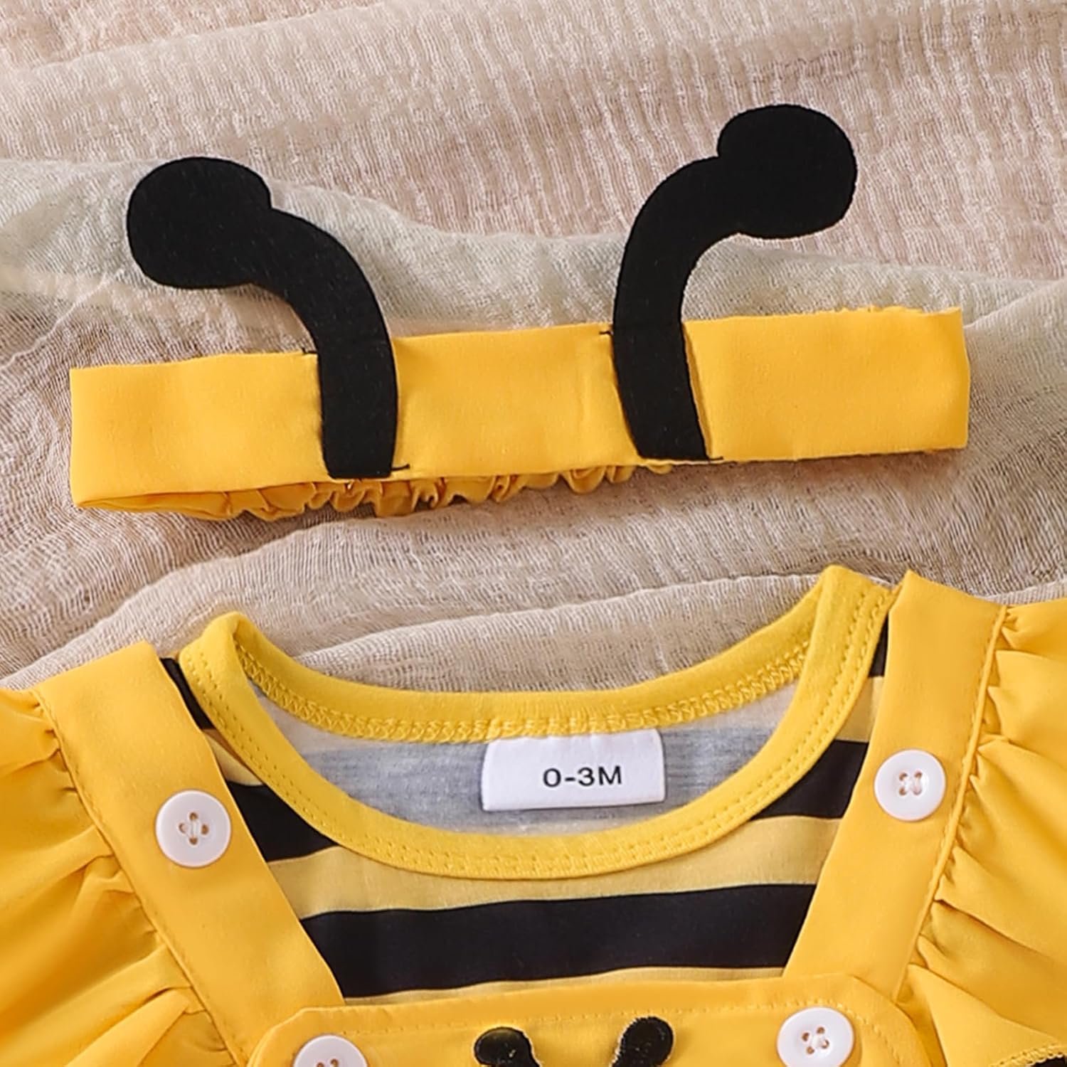 Halloween Baby Girl Outfit Set 3-Piece Romper Skirt Headband for Kids