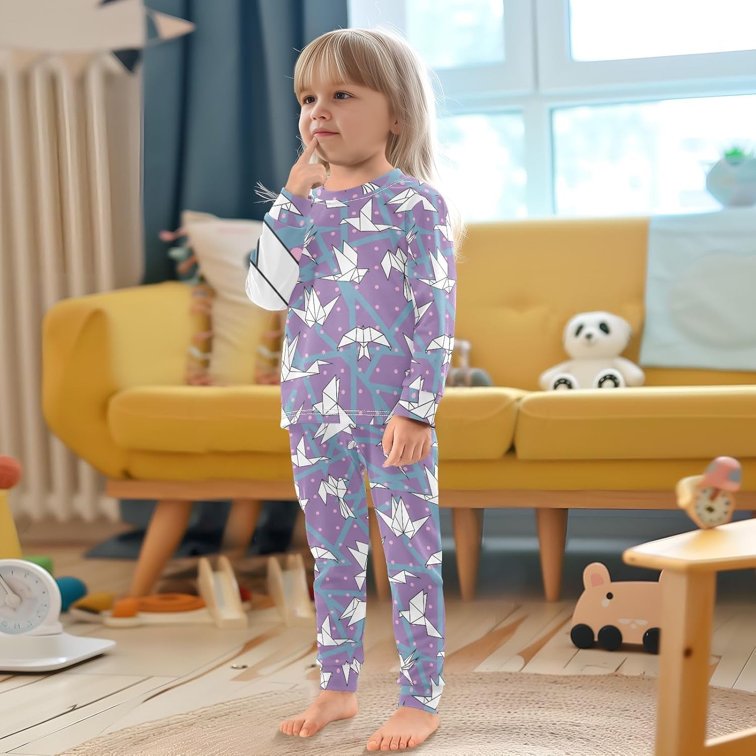WIFIU 2 Piece Pajama Set for Kids 18M-8Y Soft Cotton Sleepwear