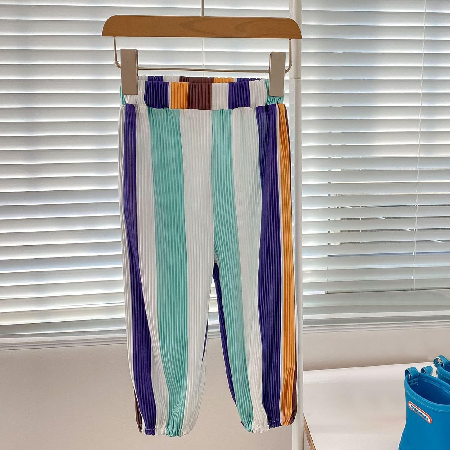 Tropical Stripe Summer Outfit Boys Girls Cotton Pants
