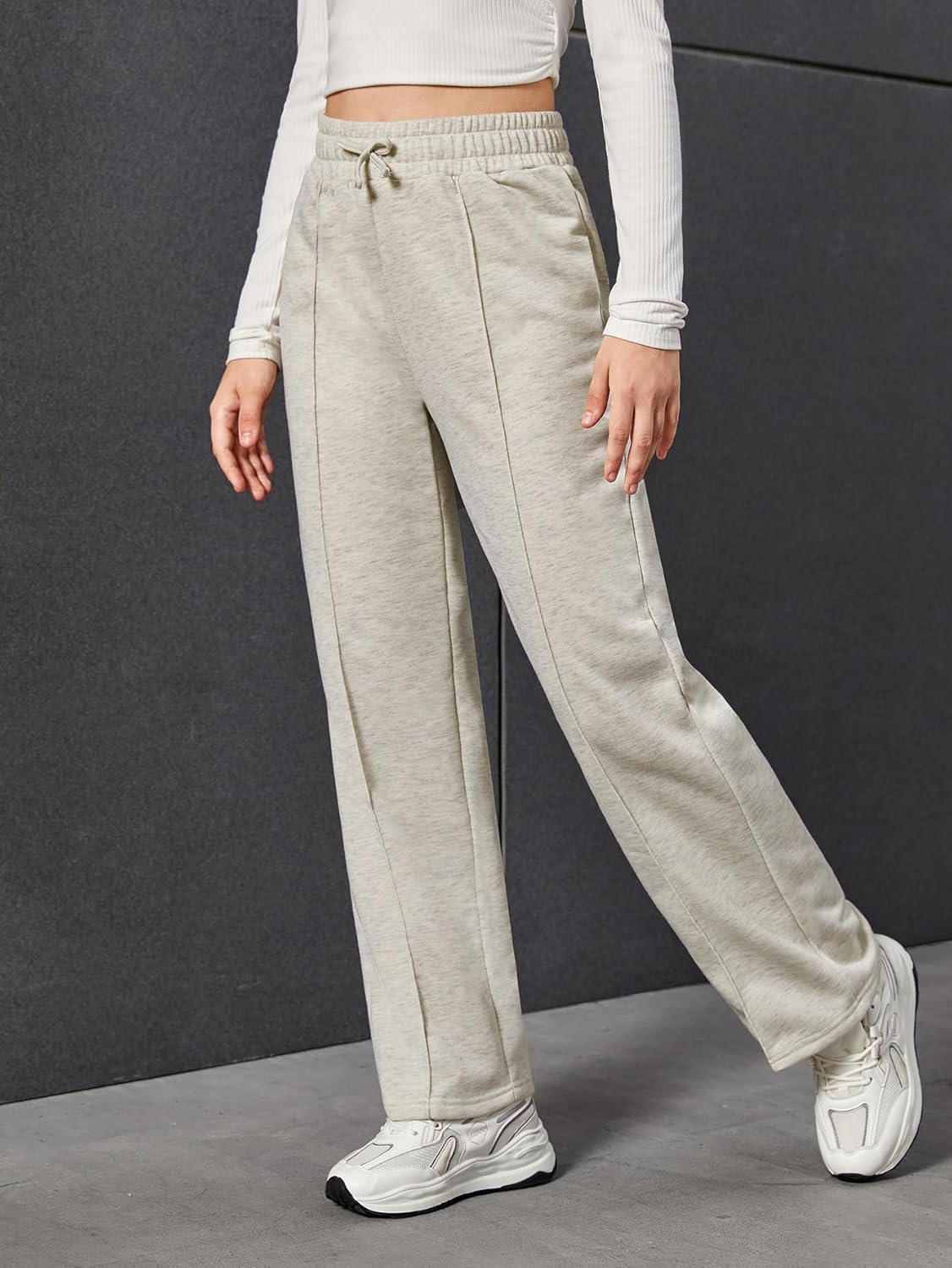 Floerns Girls Casual Drawstring High Waist Sweats
