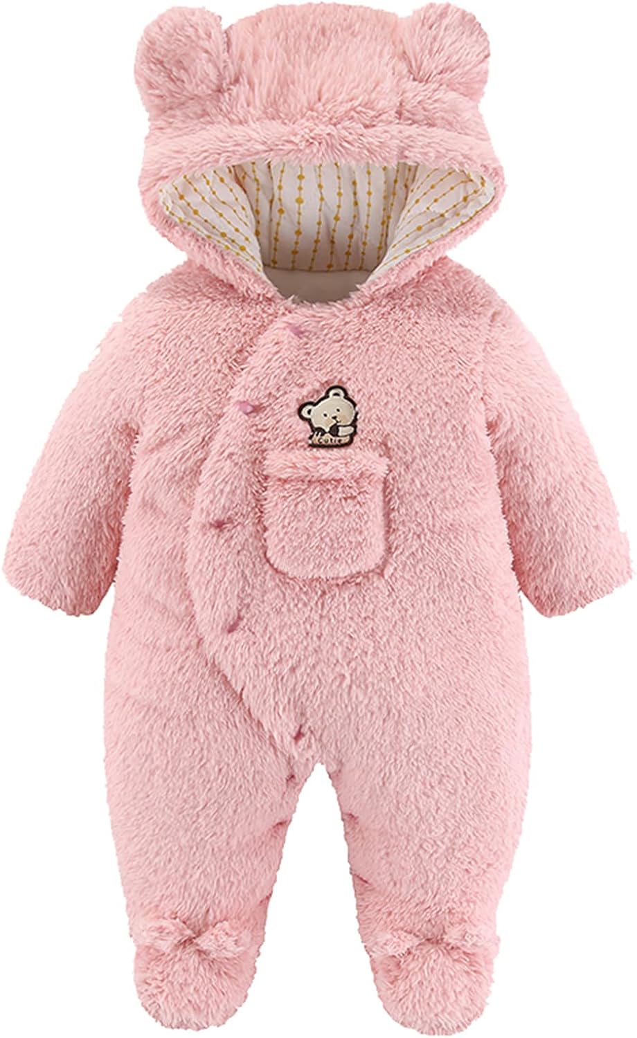 Muzuld Cartoon Animal Fleece Jumpsuit for Newborn