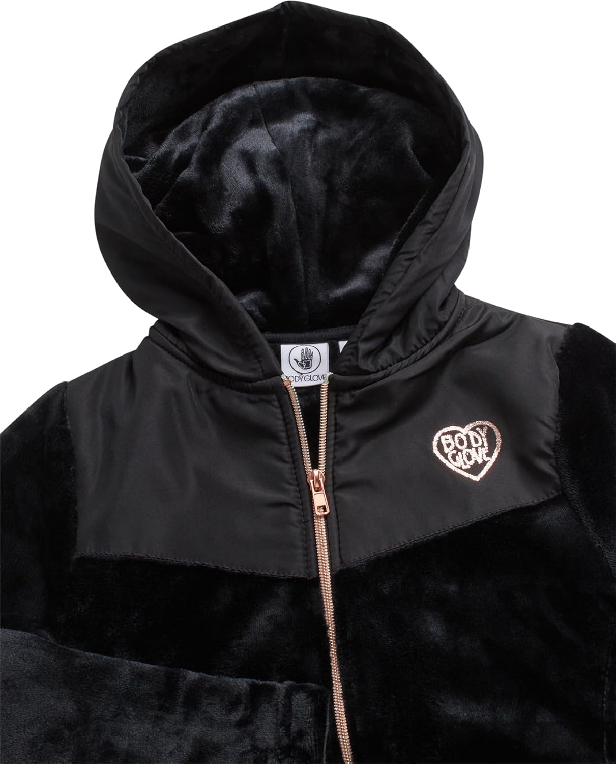 Body Glove Girls Plush Fleece Zip-Up Sweater