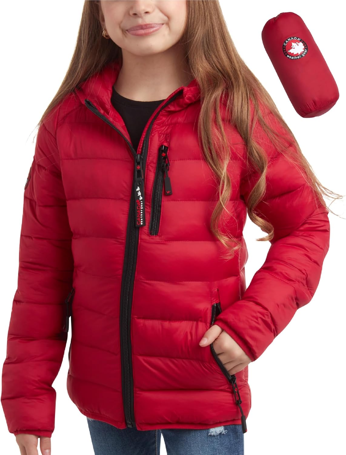 Perfect for Winter Lightweight Packable Water-Resistant Puffer Jacket for Girls