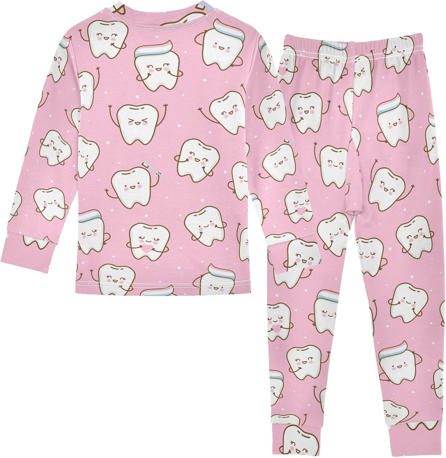 WIFIU Soft Cotton 2 Piece Pajama Set for Girls 18M-8Y