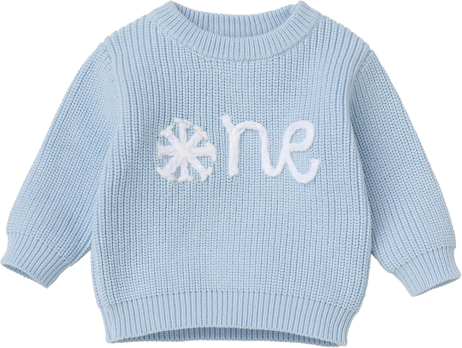 AWIBMK Winter Snowflake 1st Birthday Knitted Sweater for Toddler Boys Girls