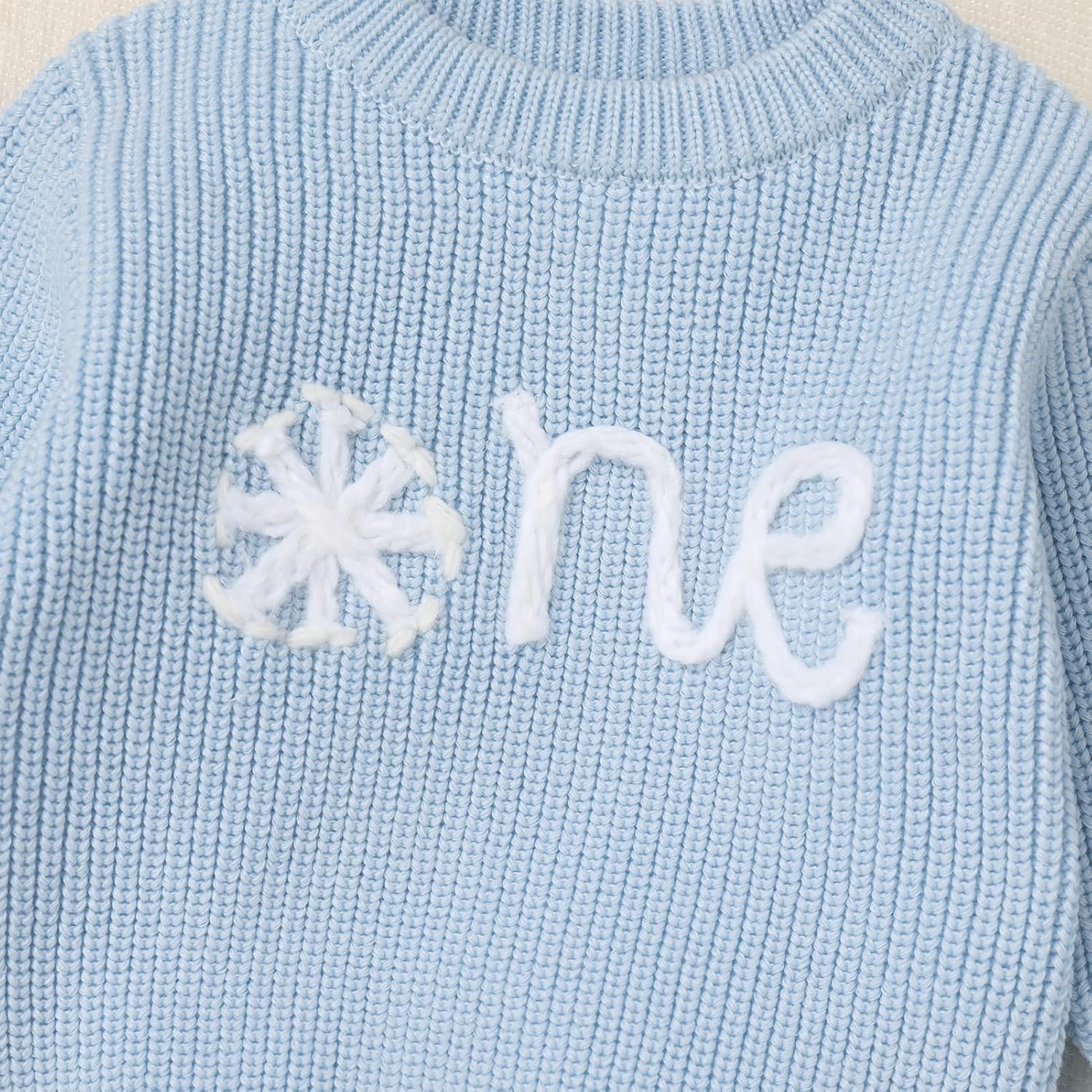 AWIBMK Winter Snowflake 1st Birthday Knitted Sweater for Toddler Boys Girls