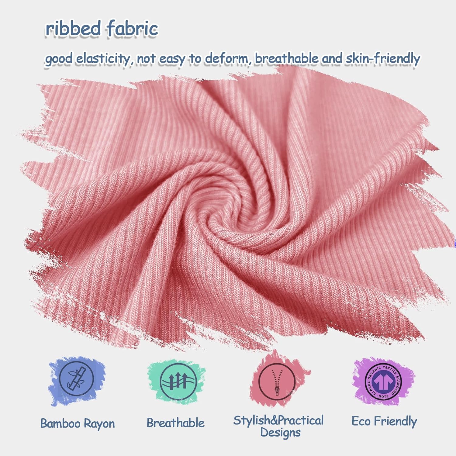 Soft Bamboo Pjs for Baby Reversible Sleepers All Day Comfort