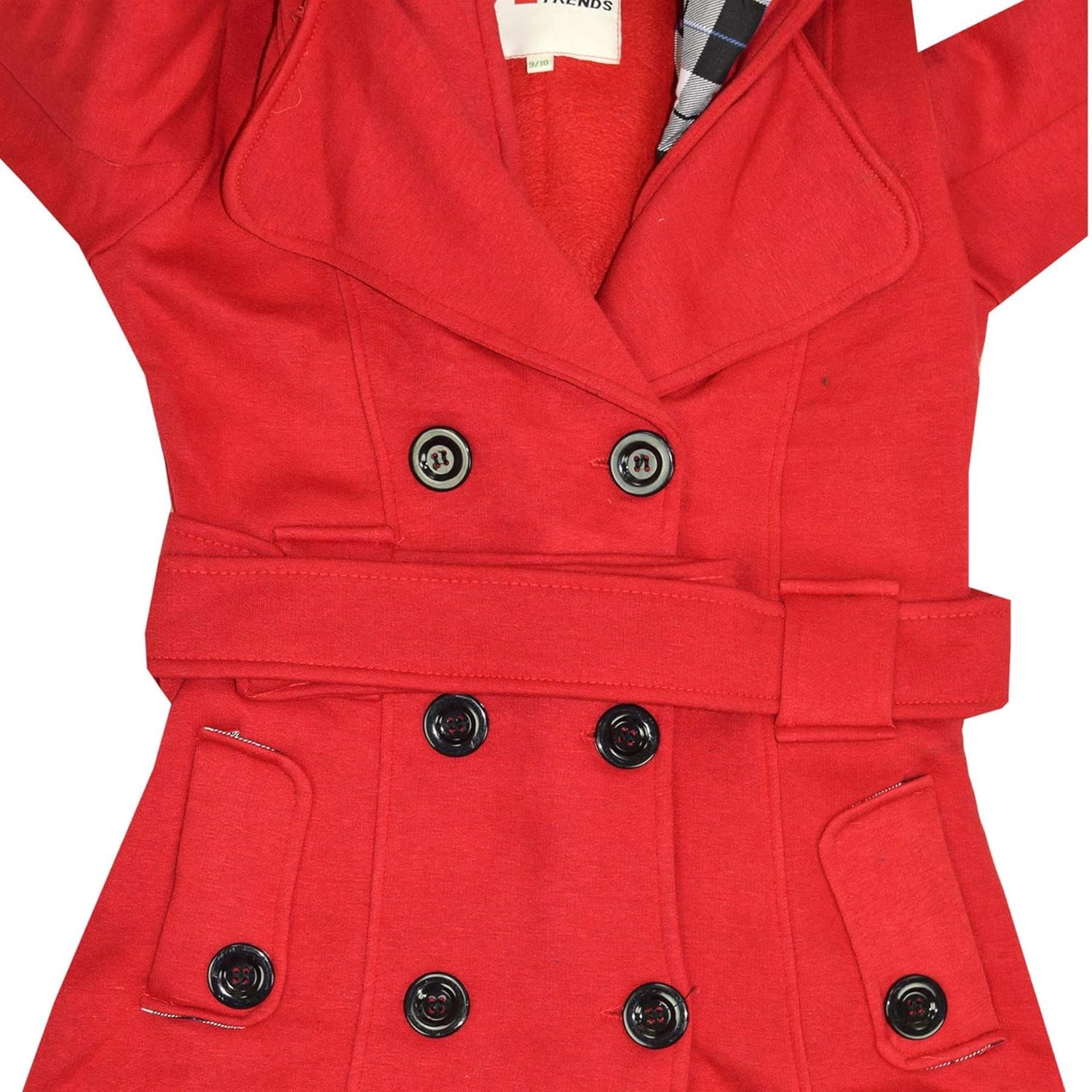 A2Z Boys GirlsDouble Breasted Overlap Lapel Parka Jacket