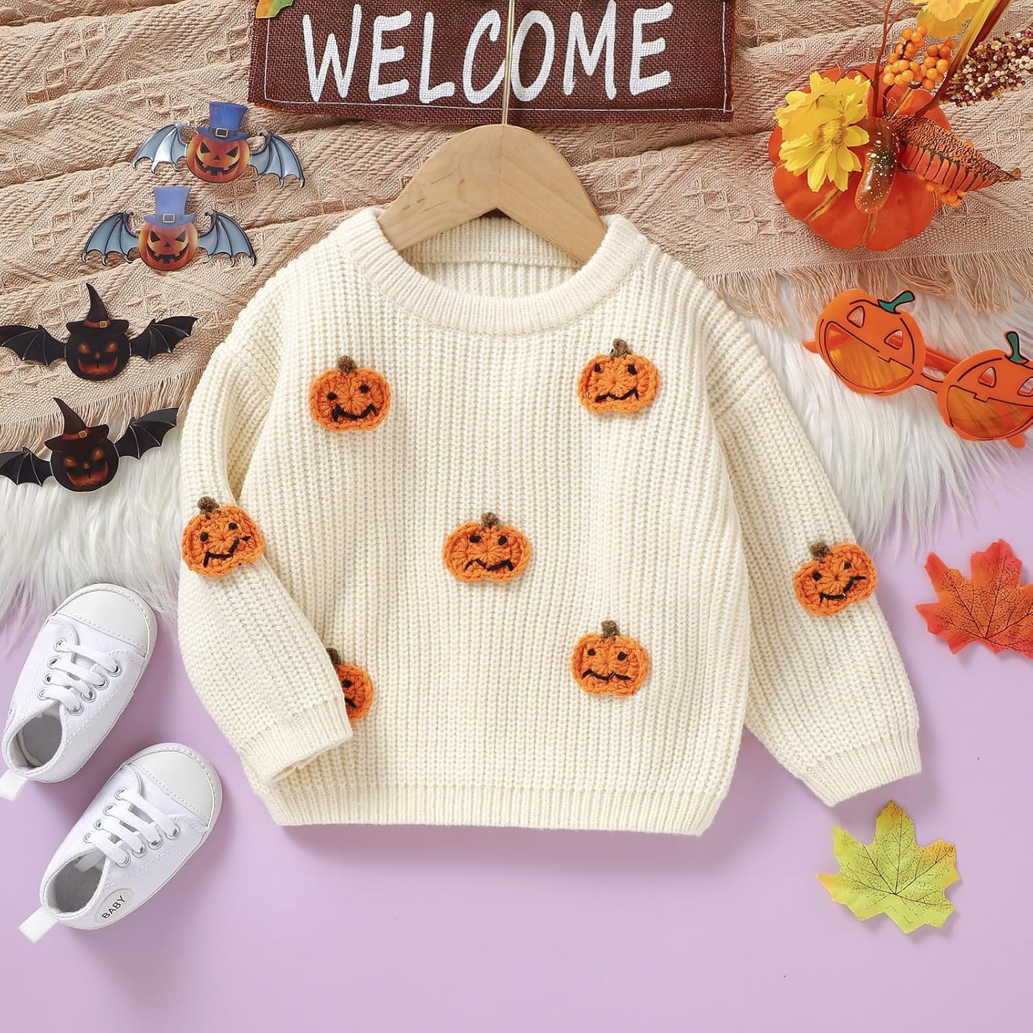 Cute Pumpkin Sweater for Kids