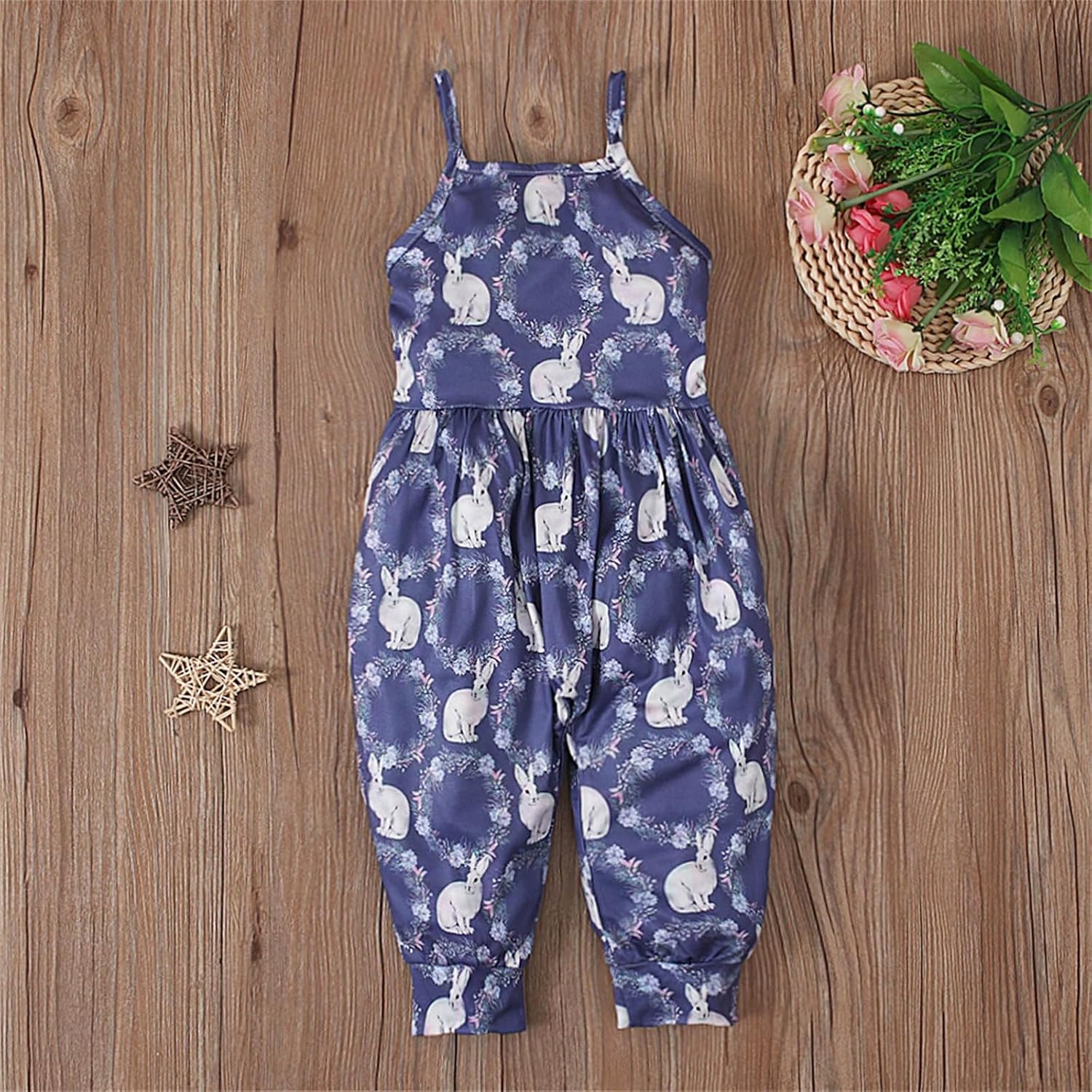 Easter Bunny Print Romper for Toddler