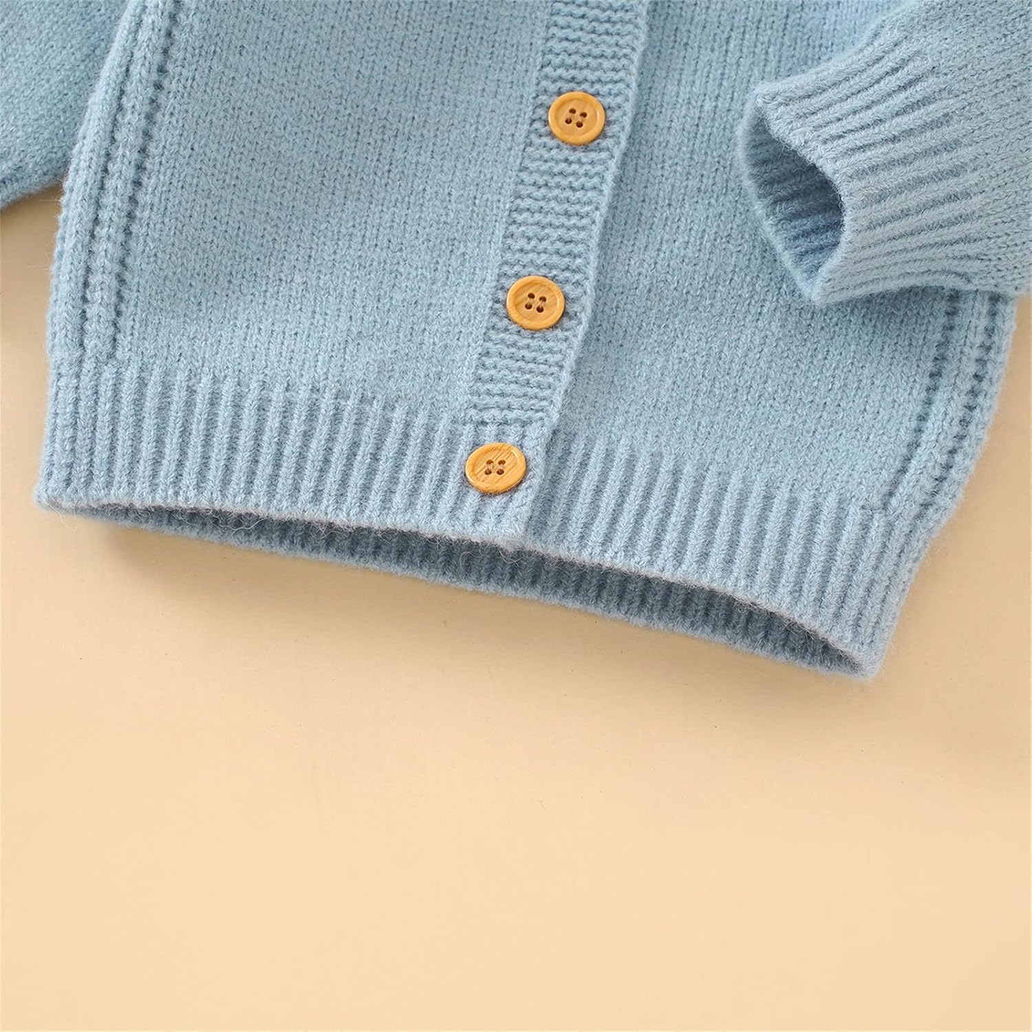 Sky Blue Knit Cardigan Sweater