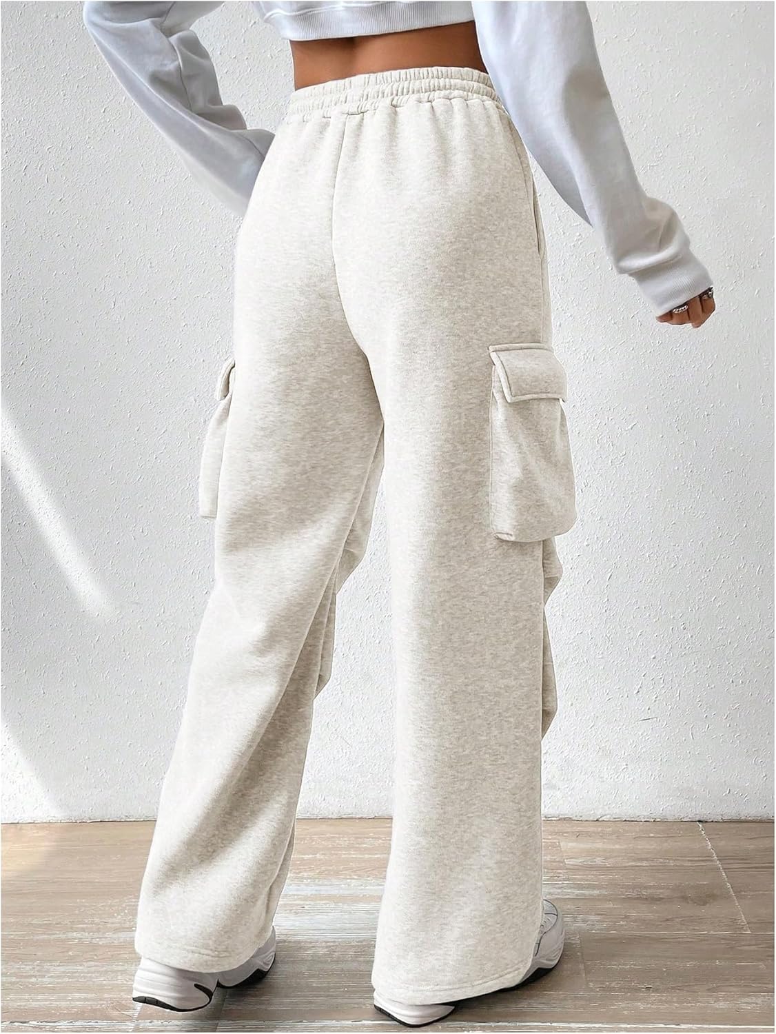 RoseSeek Girls Cargo Joggers with High-Rise