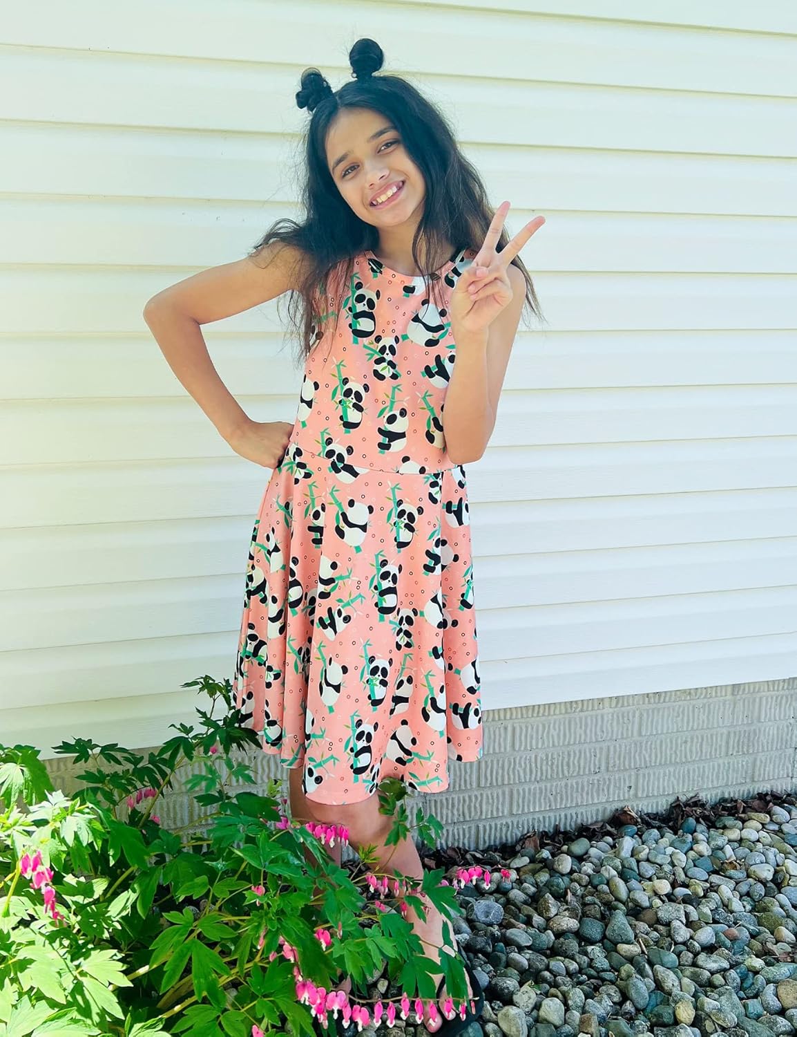BFUSTYLE Girls Casual Sleeveless Floral Sundress for Ages 4-15