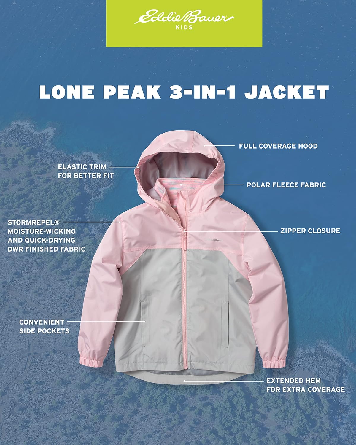 Eddie Bauer Girls Waterproof Insulated Jacket