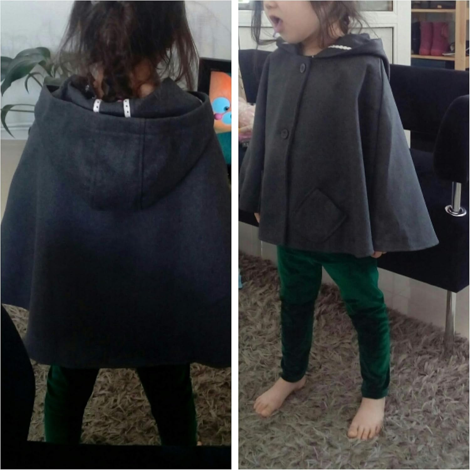 Lovely Car Seat Poncho for Girls