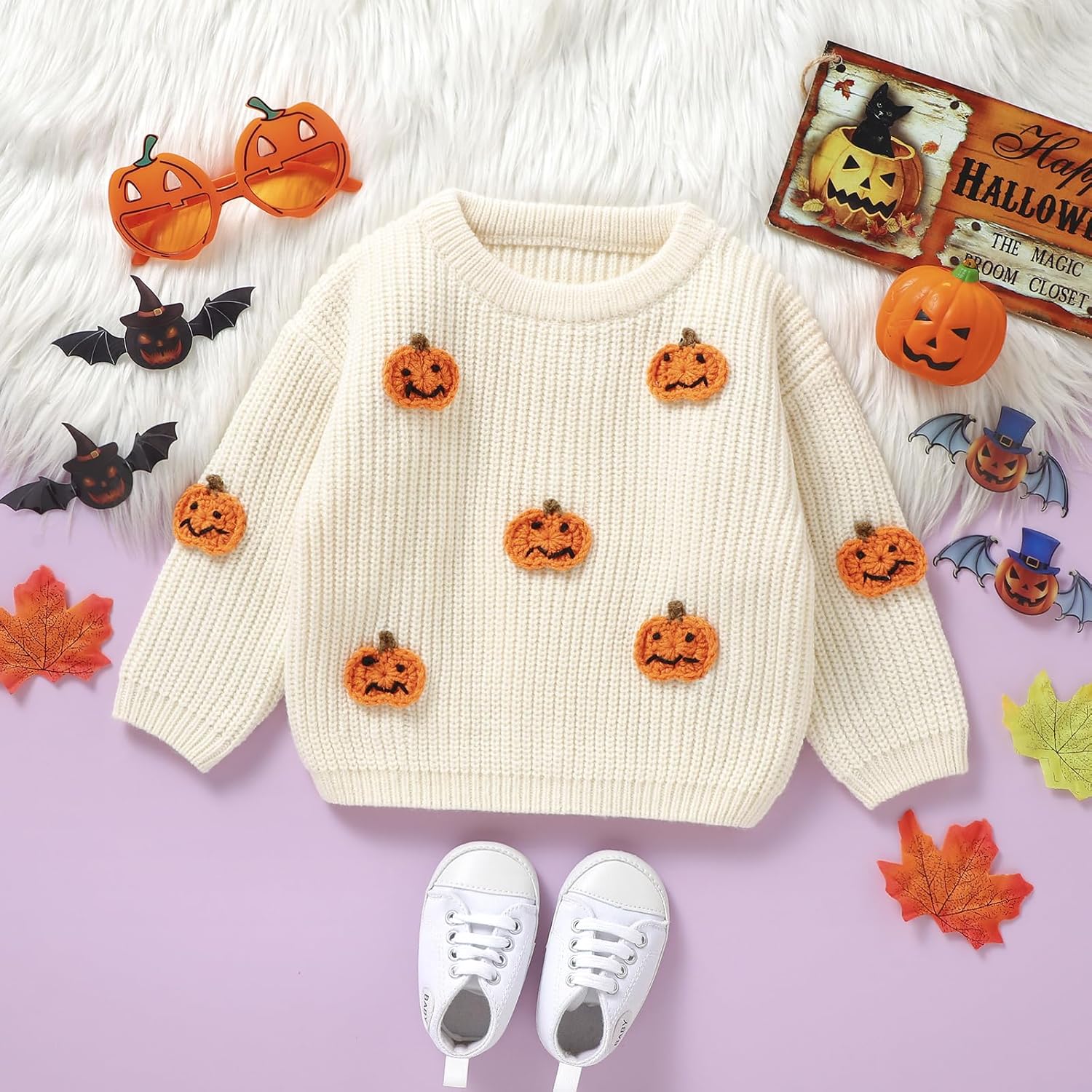 Cute Pumpkin Sweater for Kids