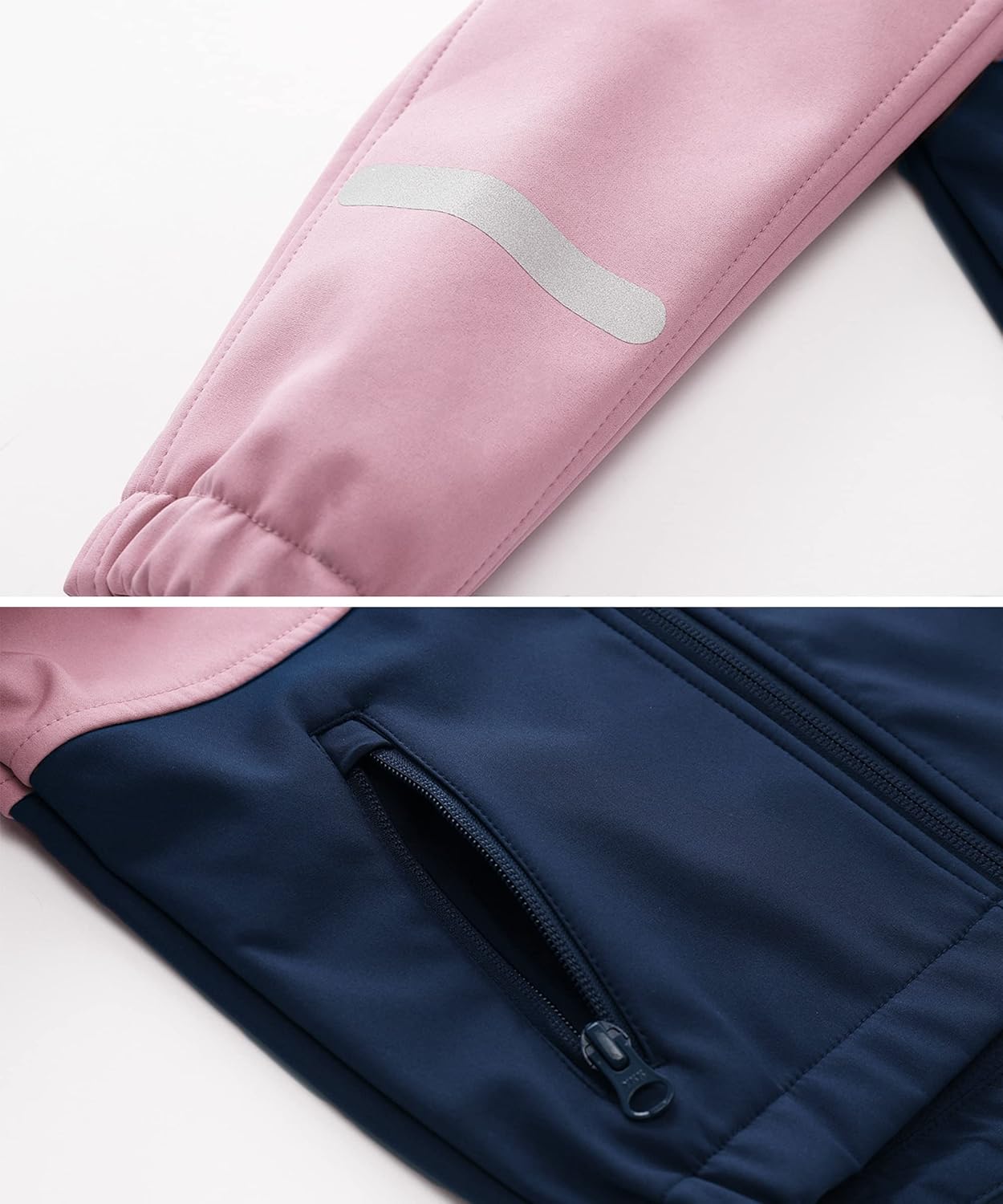 Hiheart Girls Windproof Softshell Jacket