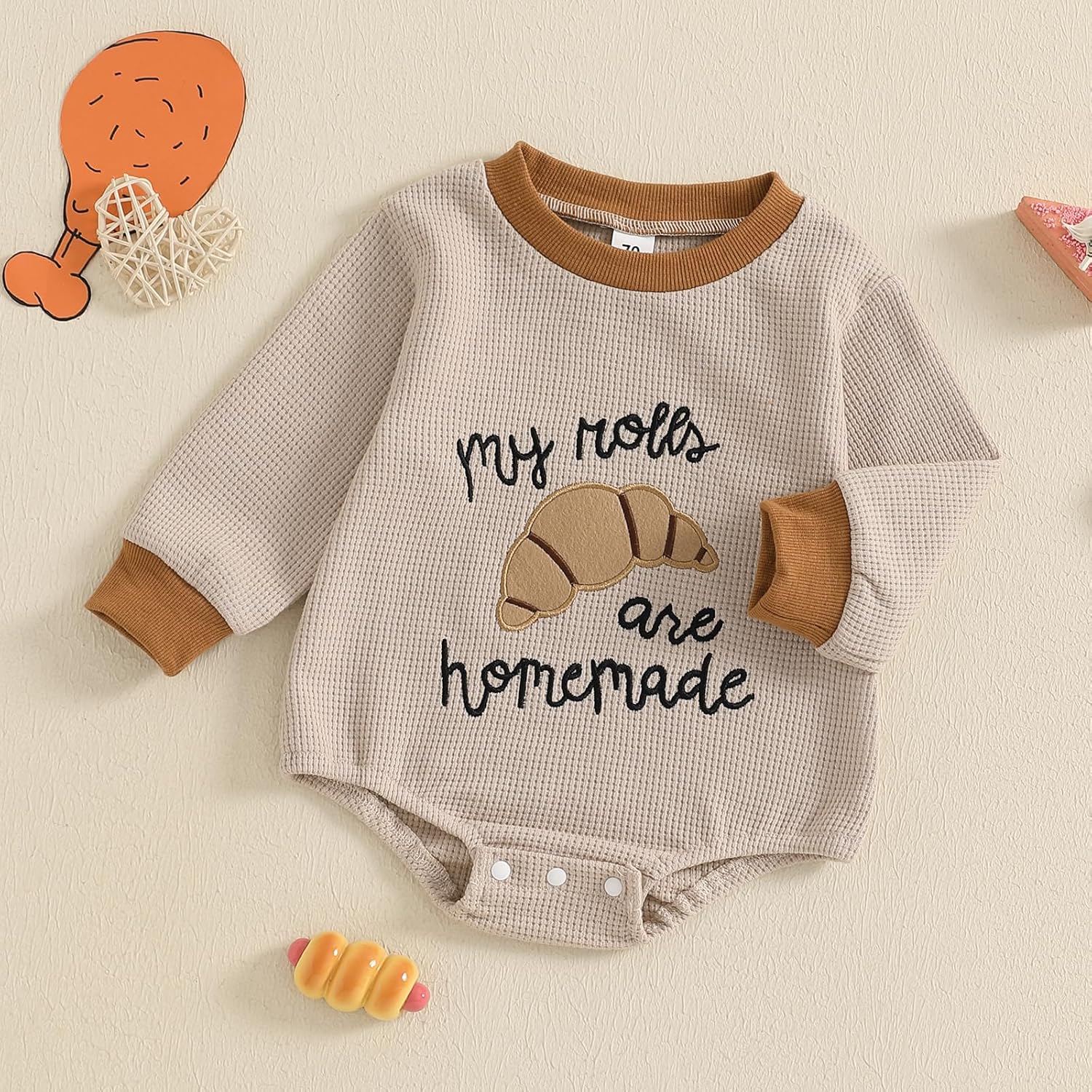 Handmade Romper First Thanksgiving Outfits for Baby Girls US