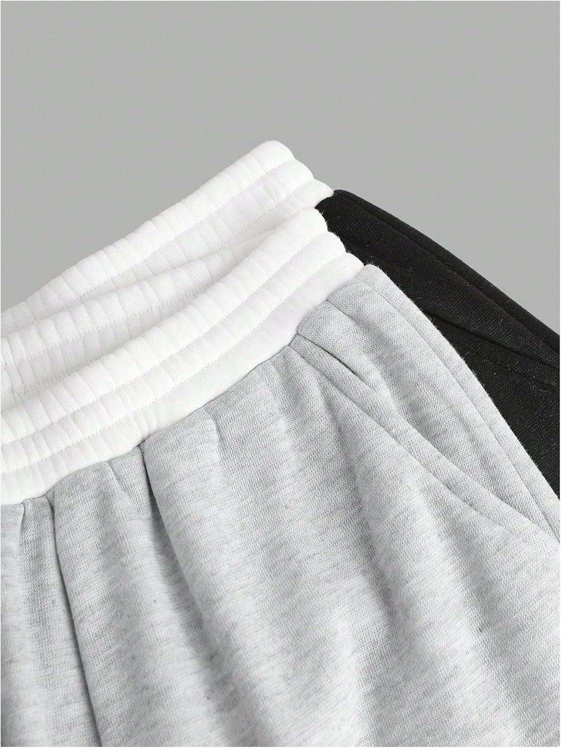 Floerns Colorblock Wide Leg Elastic Waist Sweatpants