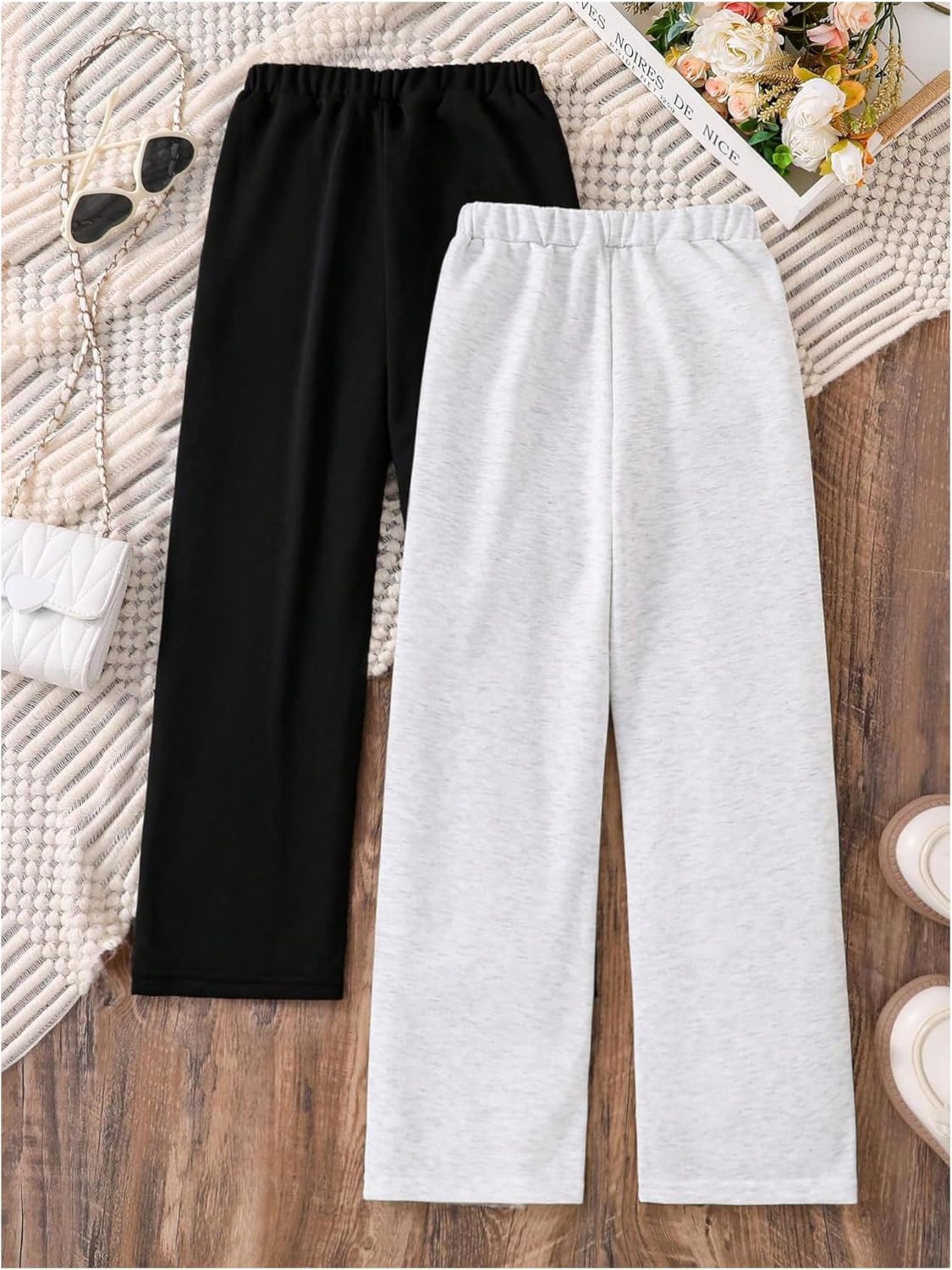 2-Piece elastic waistband track pants