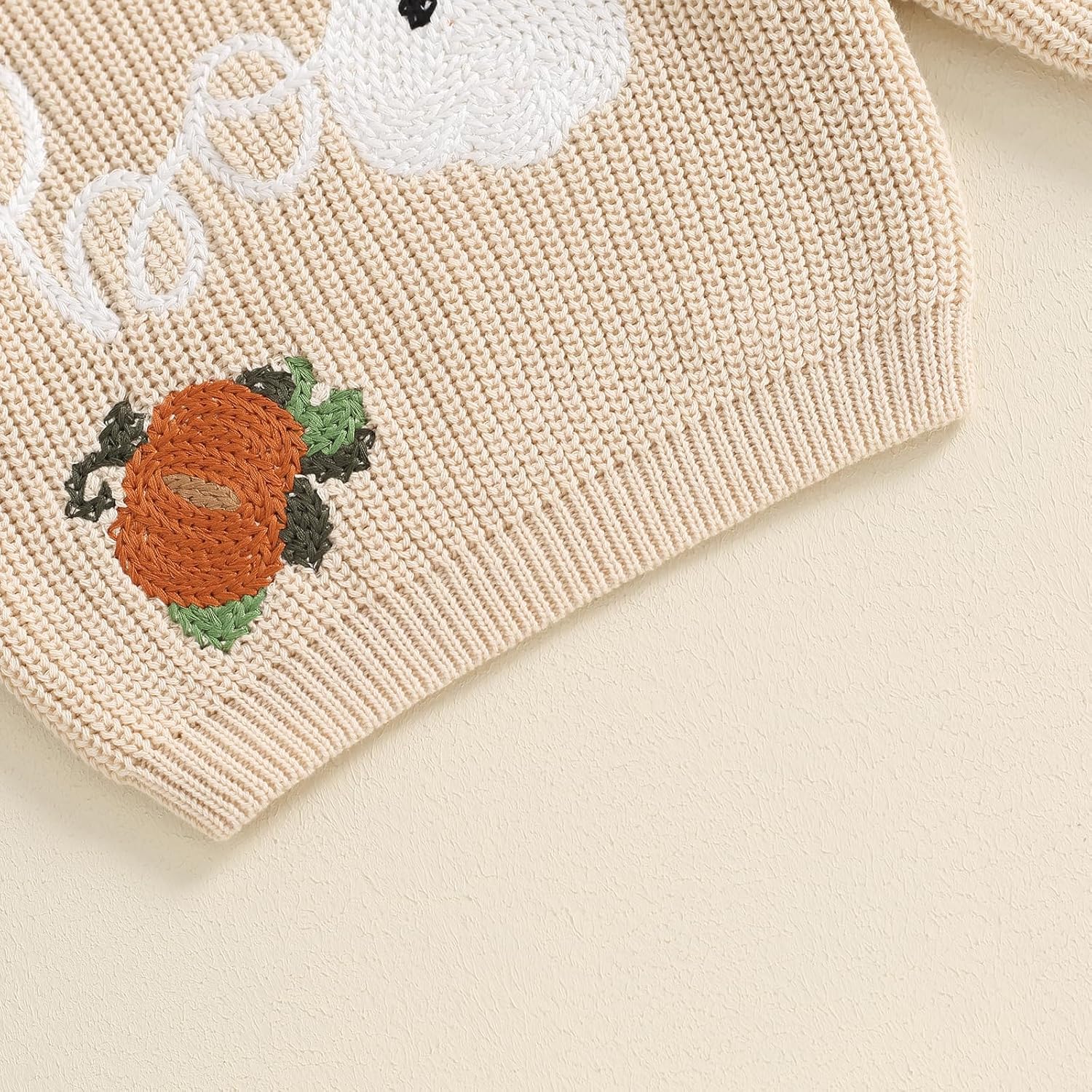 Toddler Halloween Pumpkin Knit Sweater for Baby Boy Girl