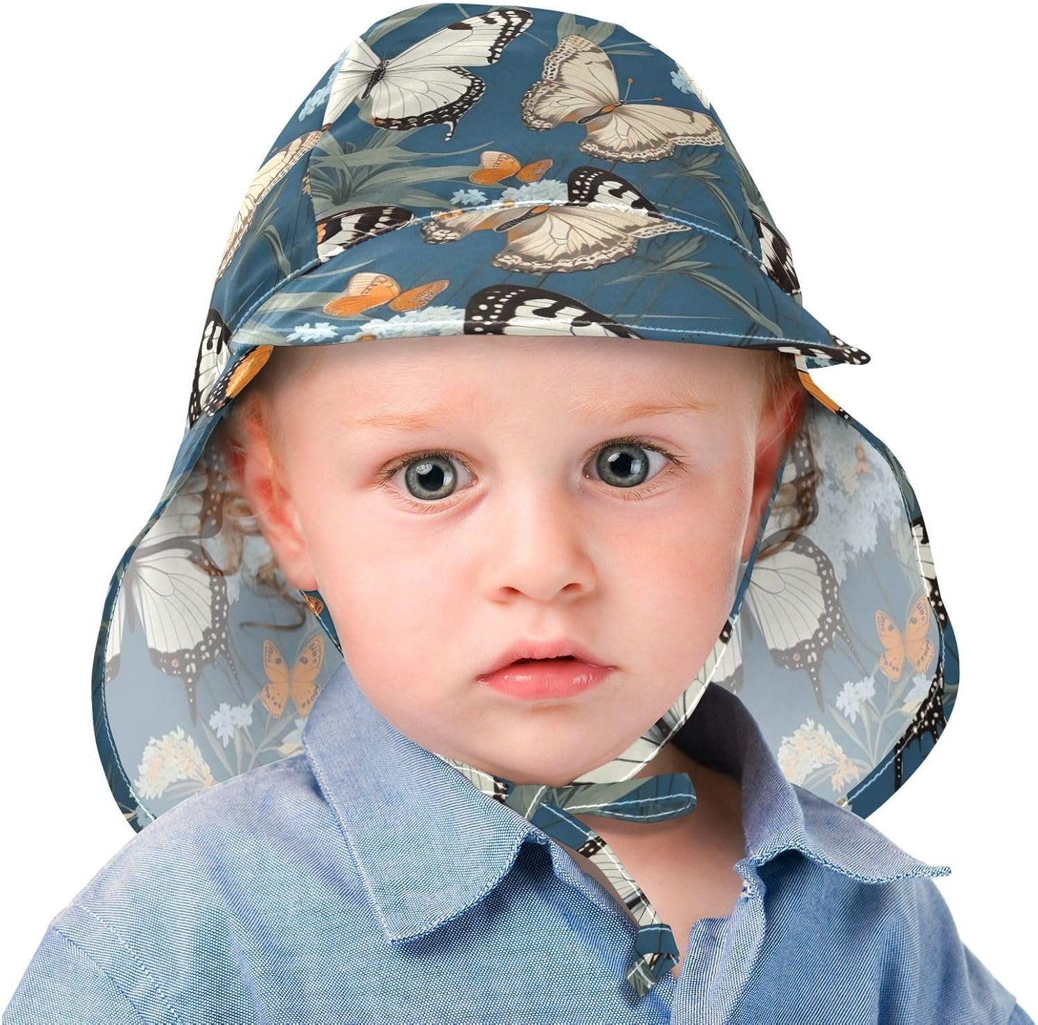Emelivor Adjustable Baby Sun Hat with UV Protection for Toddlers Kids