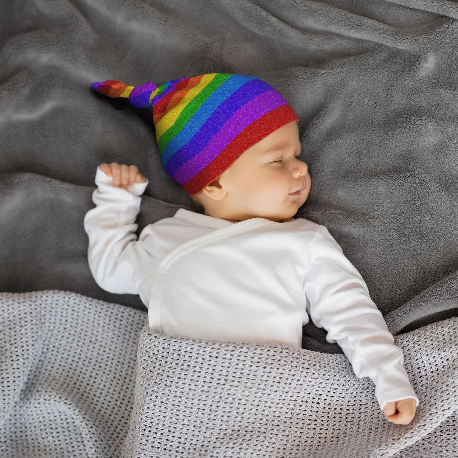 Perfect Choice Adjustable Glitter Baby Beanie Hat for 0-6 Months