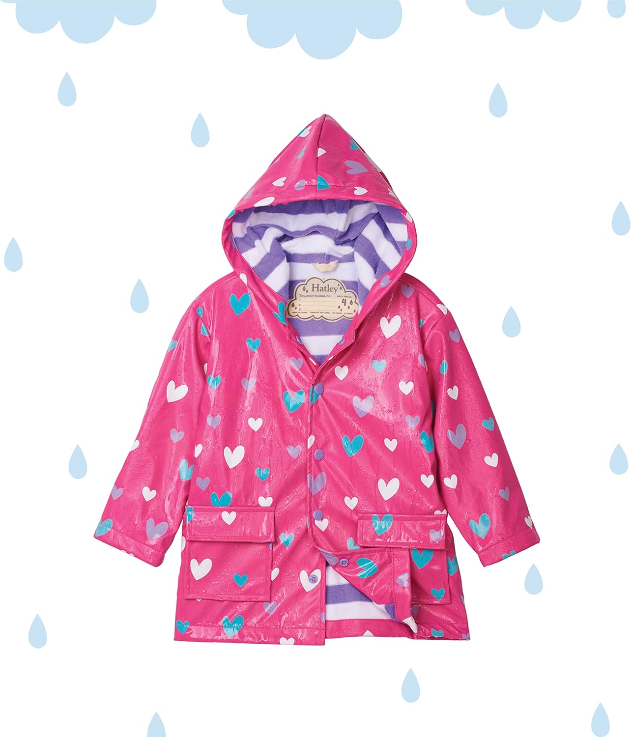 Hatley Girls Rain Jacket Makes Every Rainy Day Shine