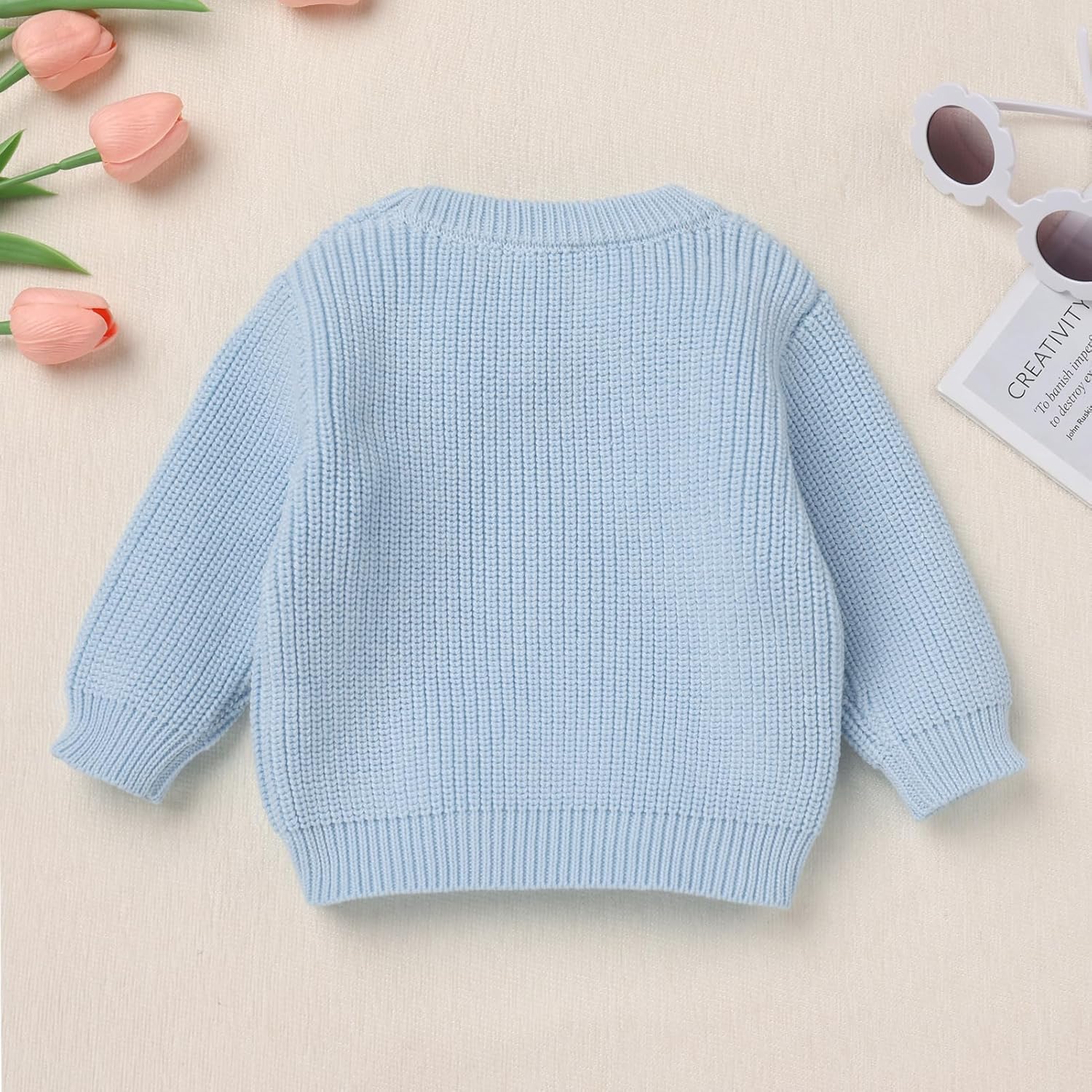 AWIBMK Winter Snowflake 1st Birthday Knitted Sweater for Toddler Boys Girls