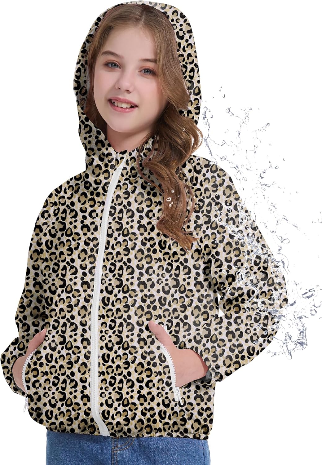 Zando Girls Rain jacket waterproof