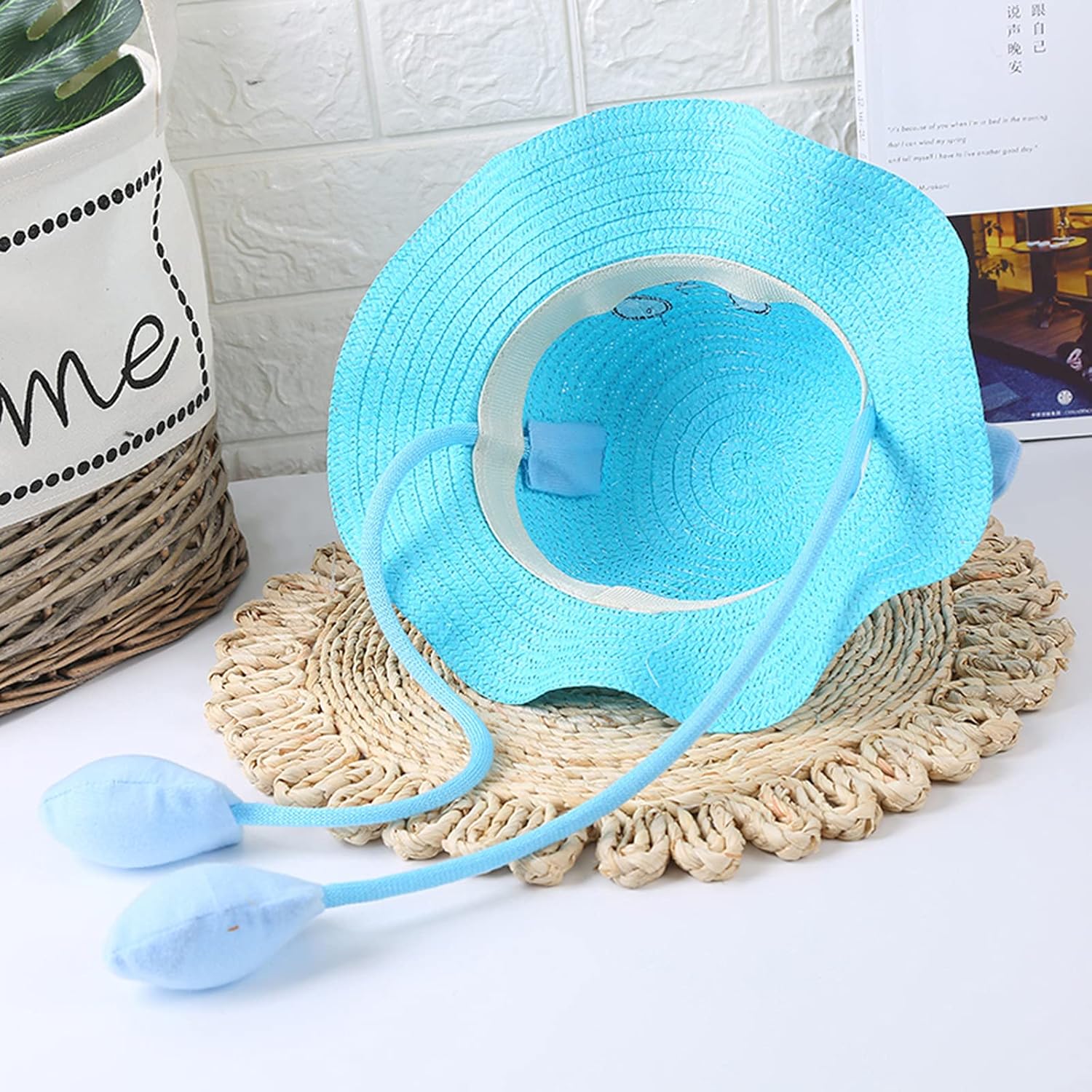 Adjustable Straw Hat Protective for Kids UPF 50