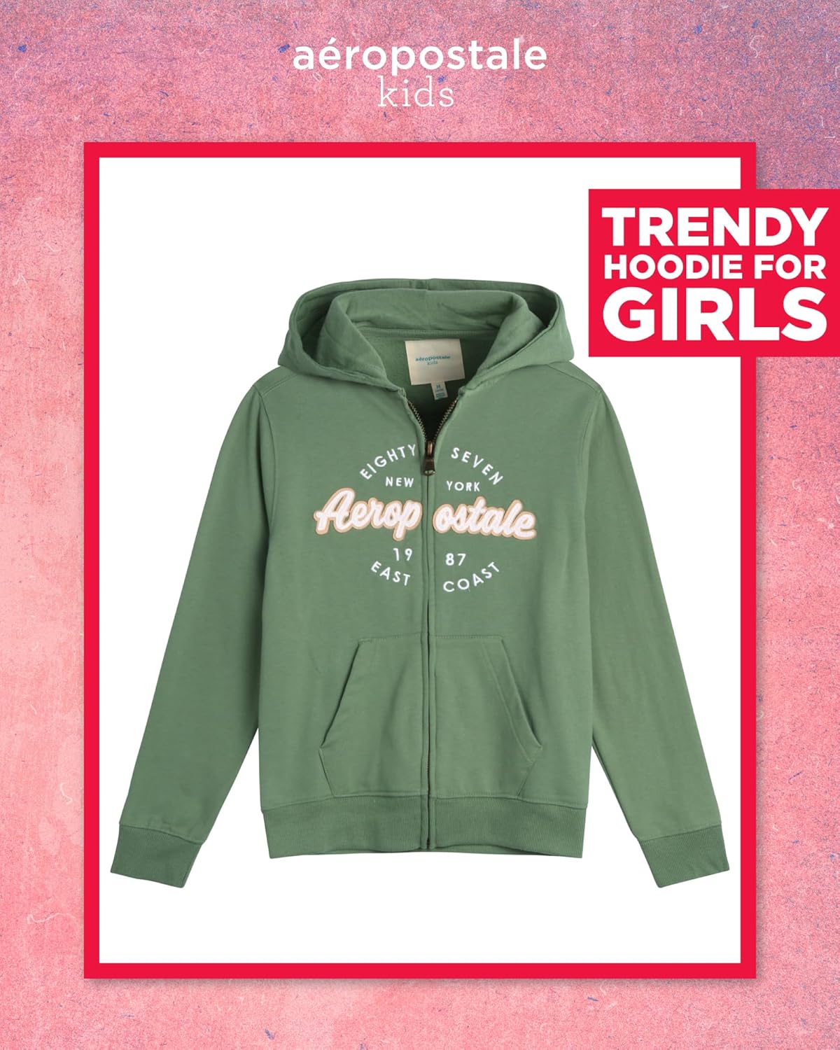 AEROPOSTALE Girls Soft Fleece Hoodie
