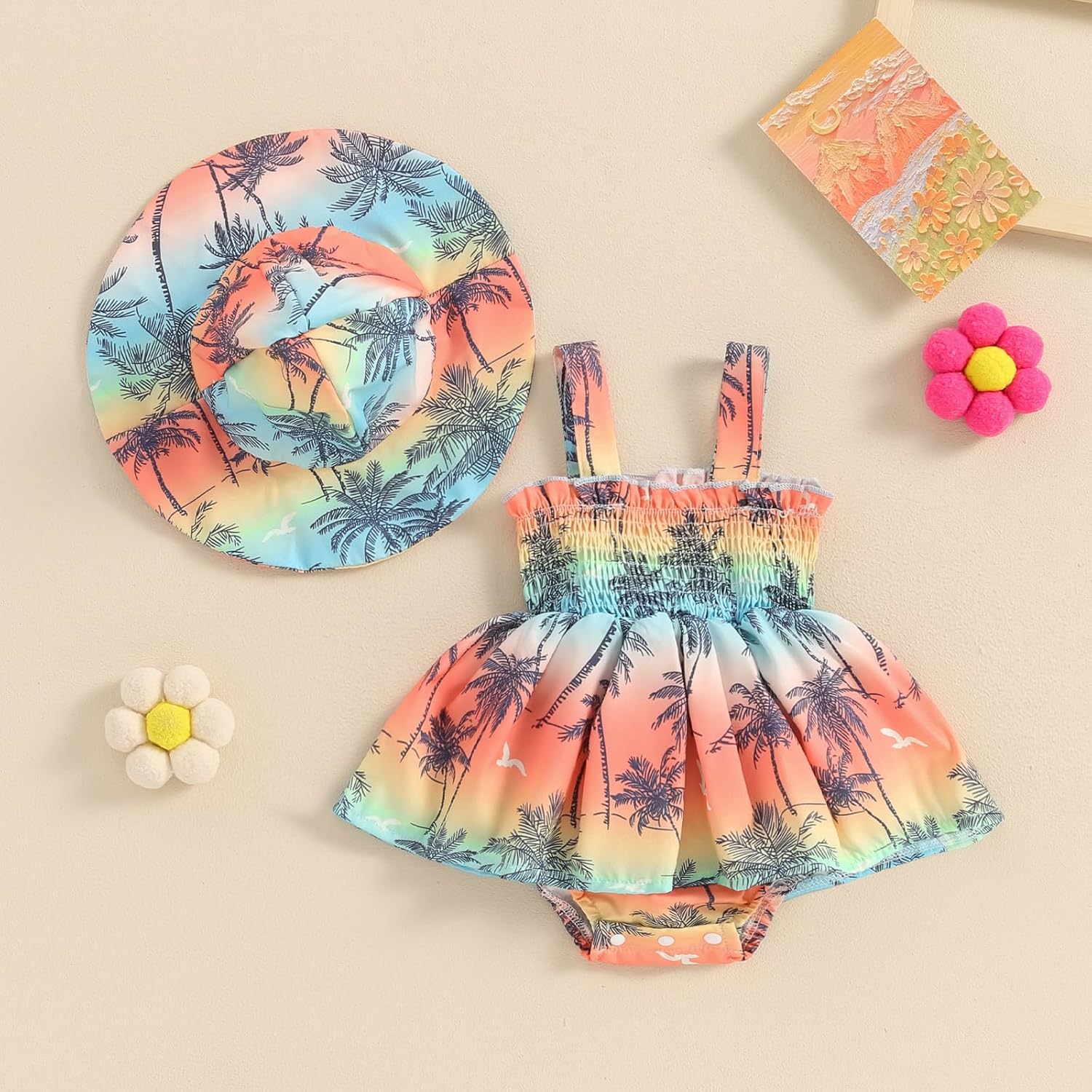 Mubineo Baby Girl Summer Romper Dress
