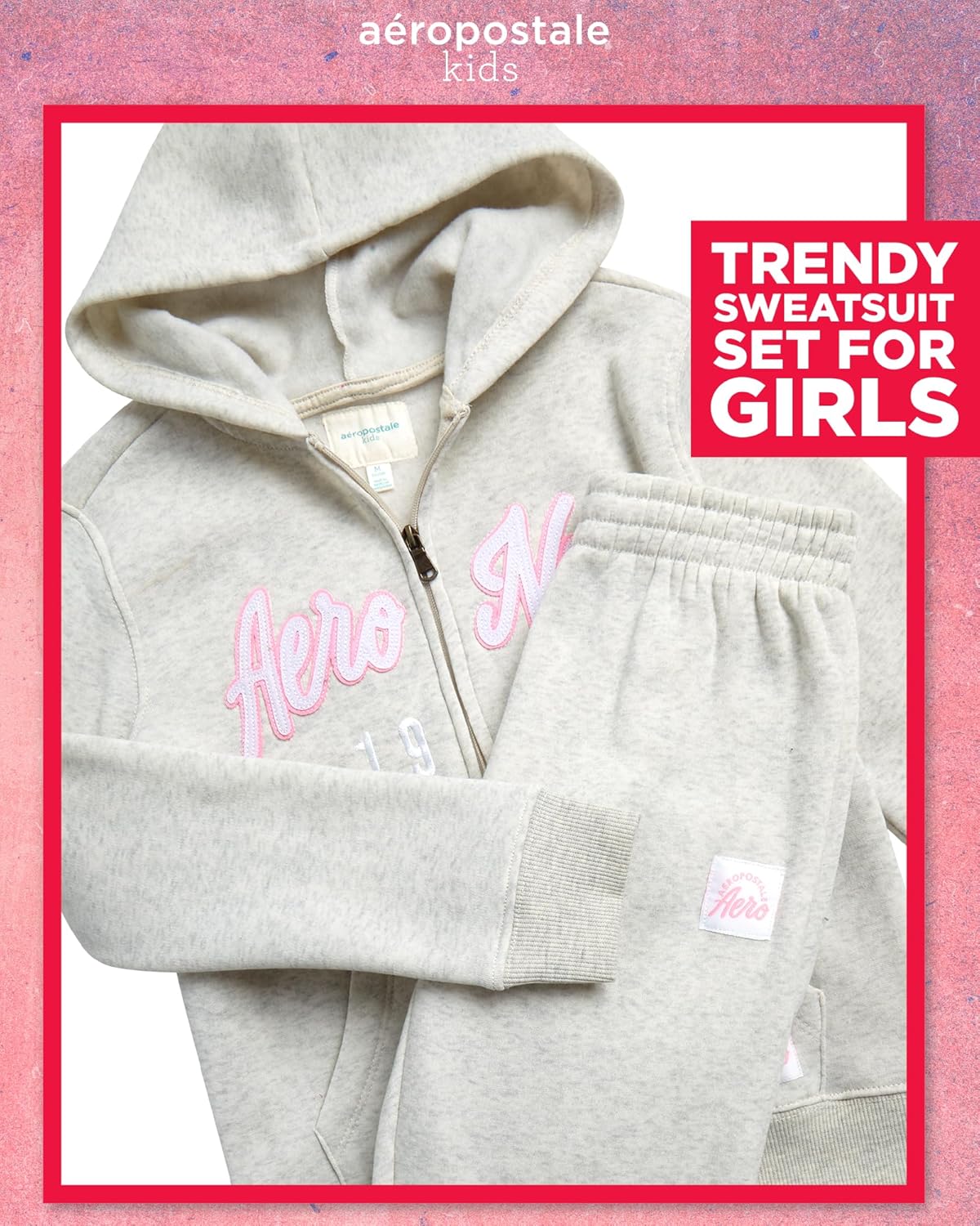 Cozy Trendy - 2-Piece Fleece Set for Girls - Aeropostale Inspired