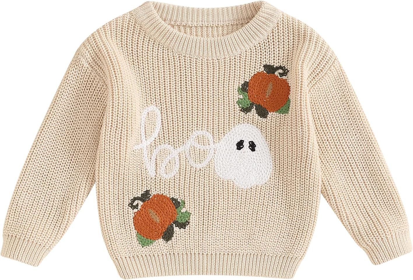 Toddler Halloween Pumpkin Knit Sweater for Baby Boy Girl