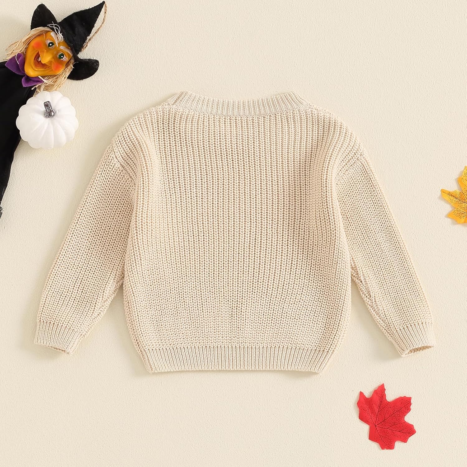 Toddler Halloween Pumpkin Knit Sweater for Baby Boy Girl