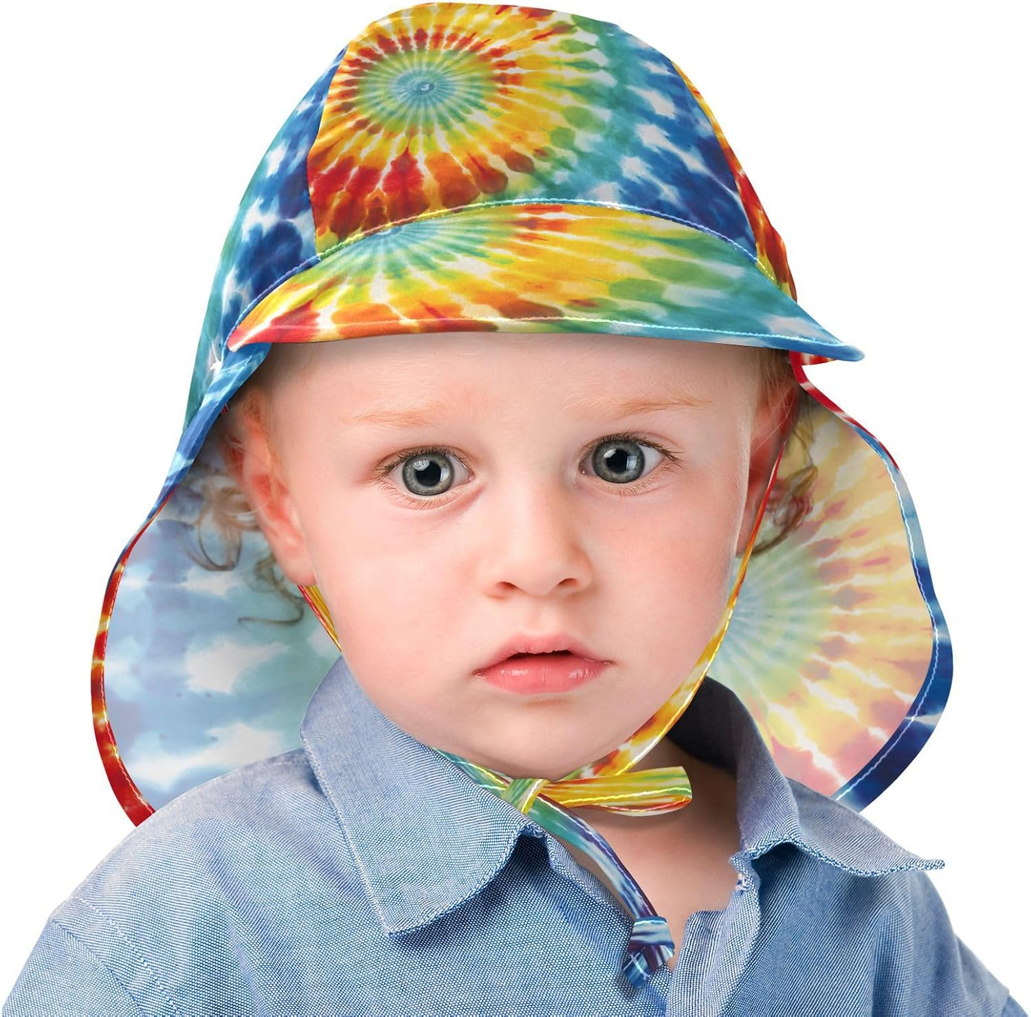 Emelivor Rainbow Spiral Tie Dye Toddler UV Protection Sun Hat