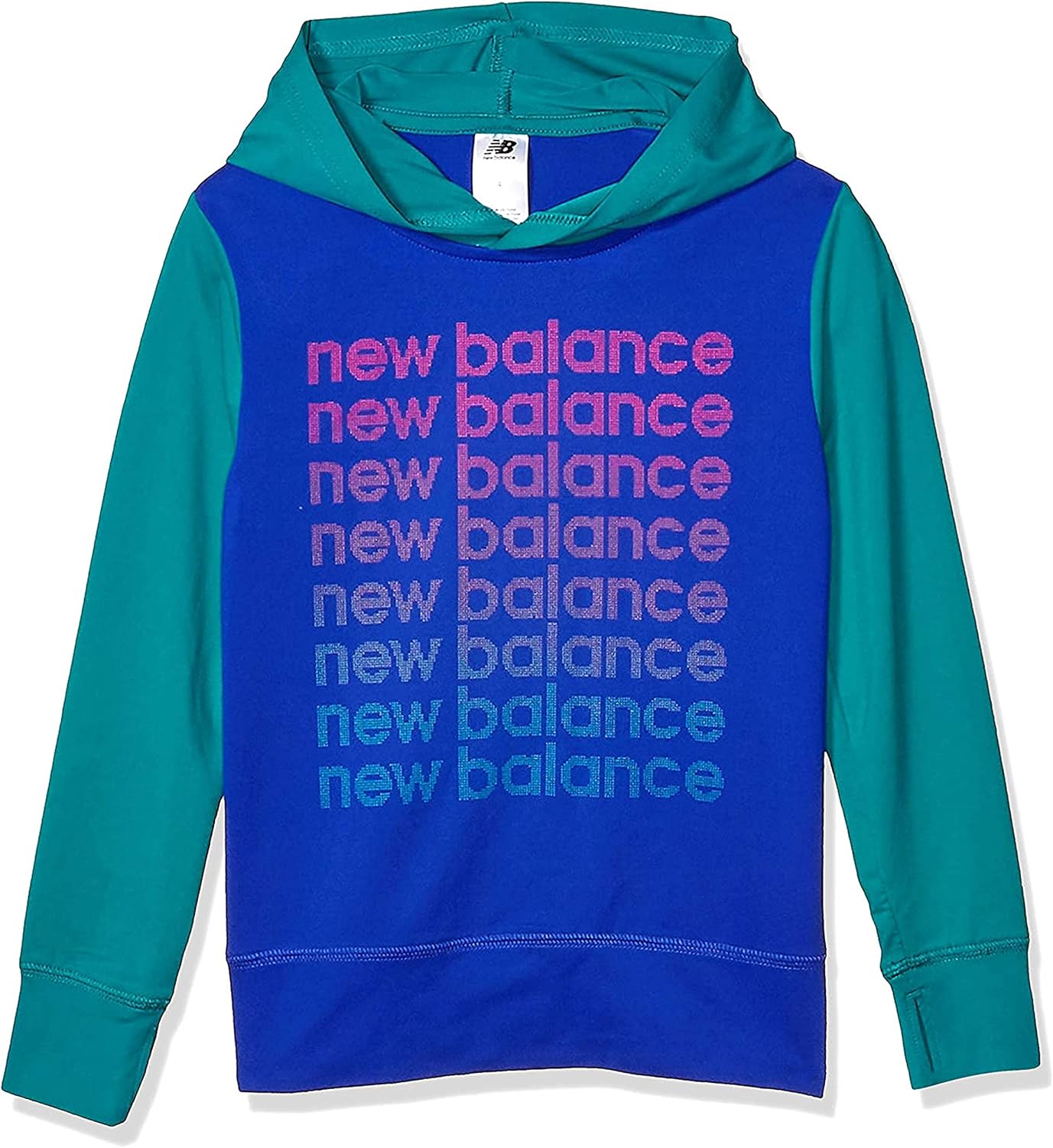 New Balance Girls Hooded Pullover Long Sleeve