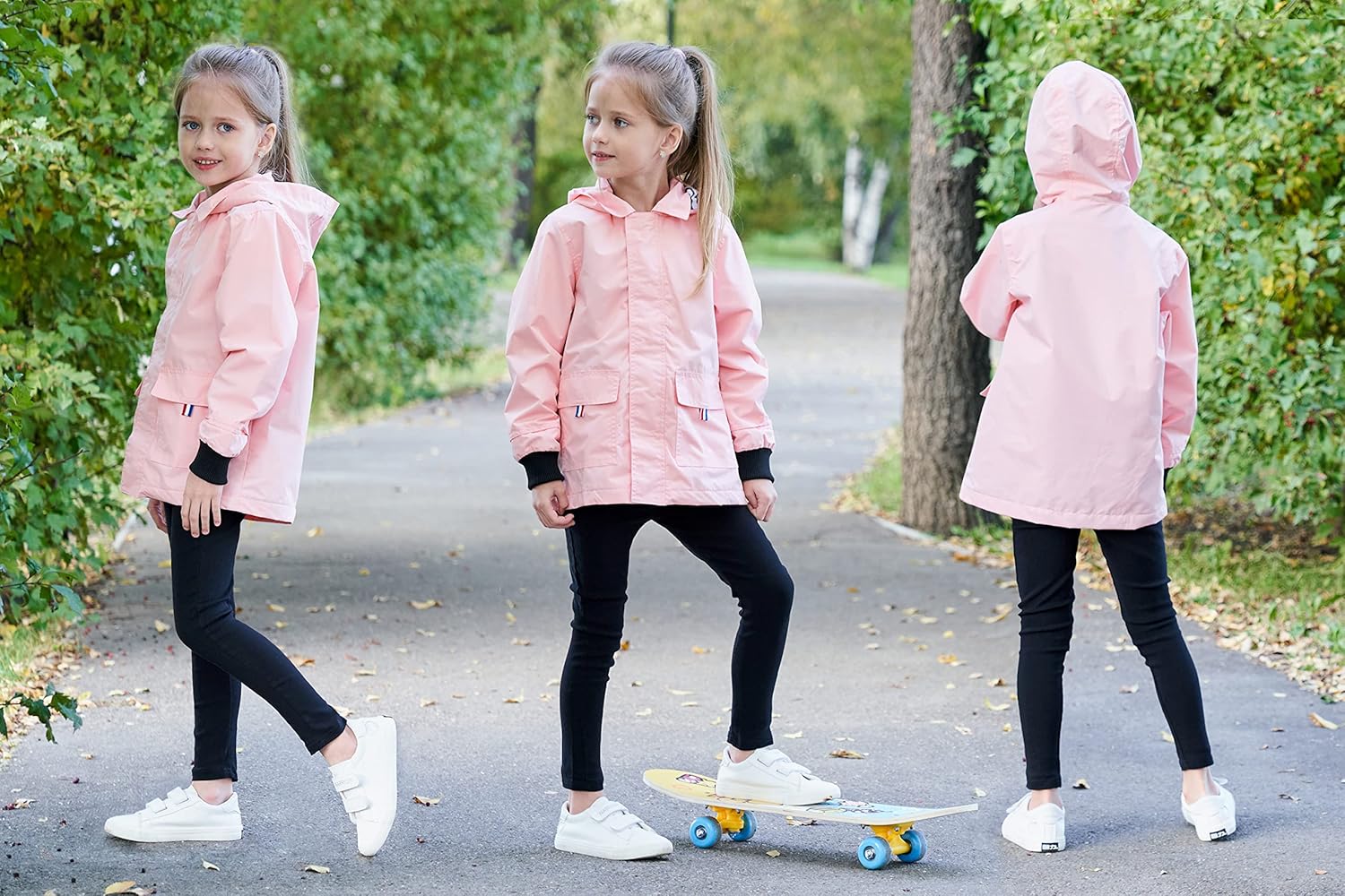Hiheart Boys Girls Waterproof Hooded Jackets
