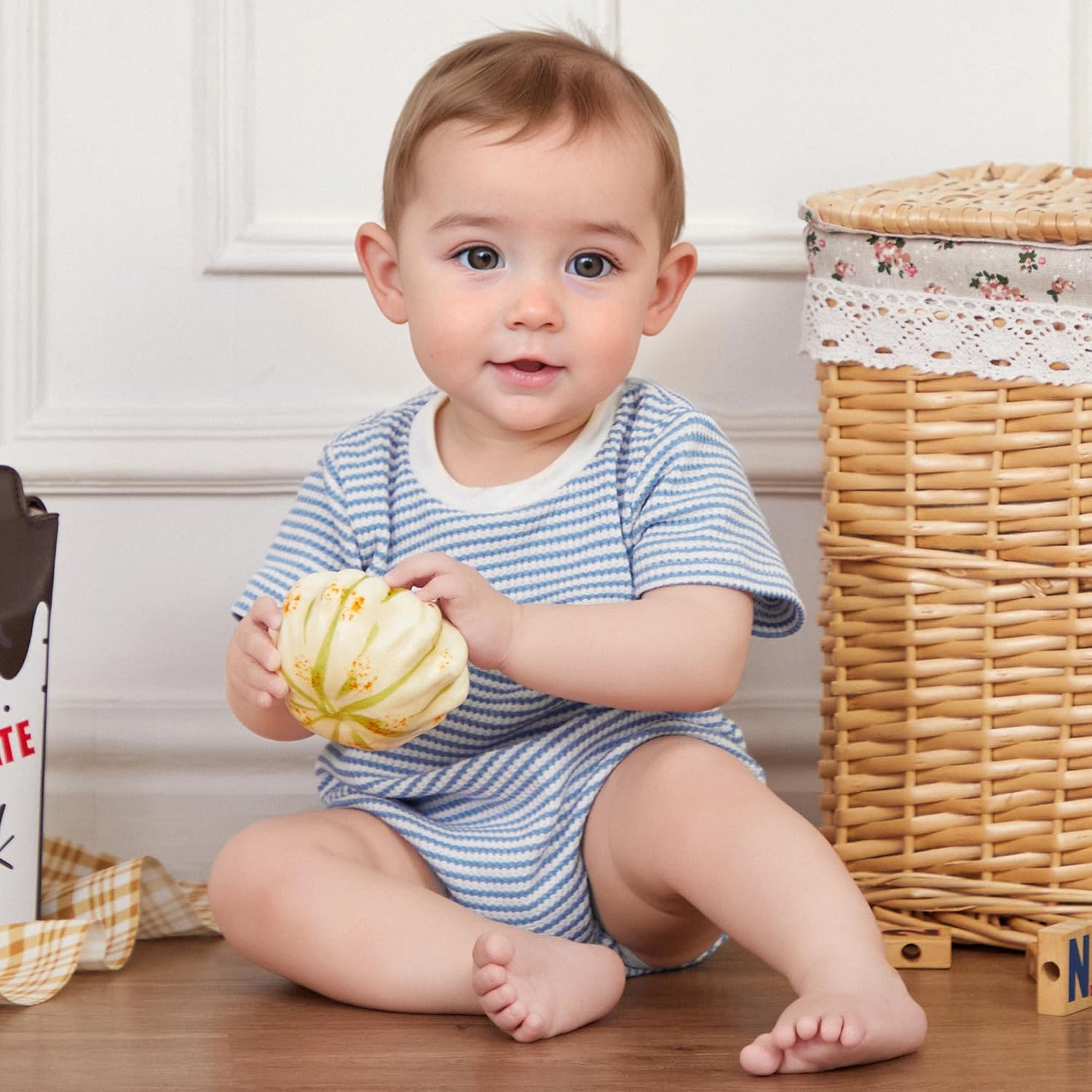 Cute Striped Romper for Boys Girls Perfect for Daily Summer