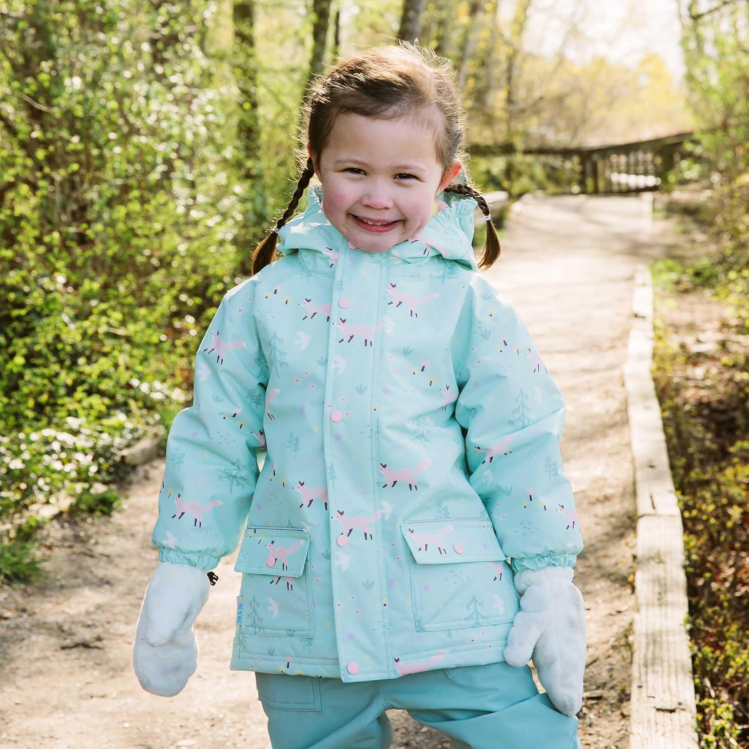 JAN JUL Waterproof Fleece Lined Rain Jacket Multi-Season Rainwear for Kids