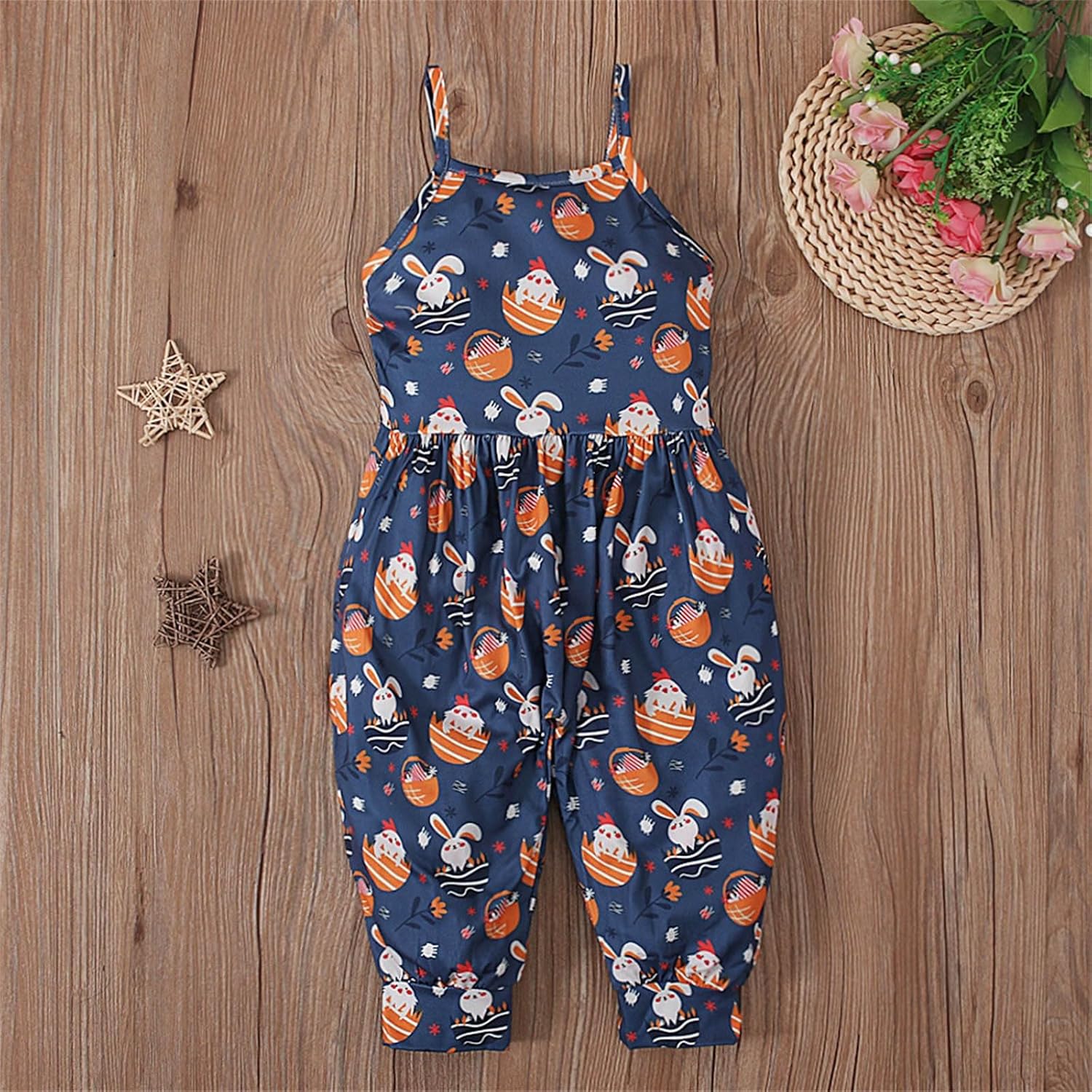 Cute Summer Jumpsuits for Kids - Harem Romper with Pockets