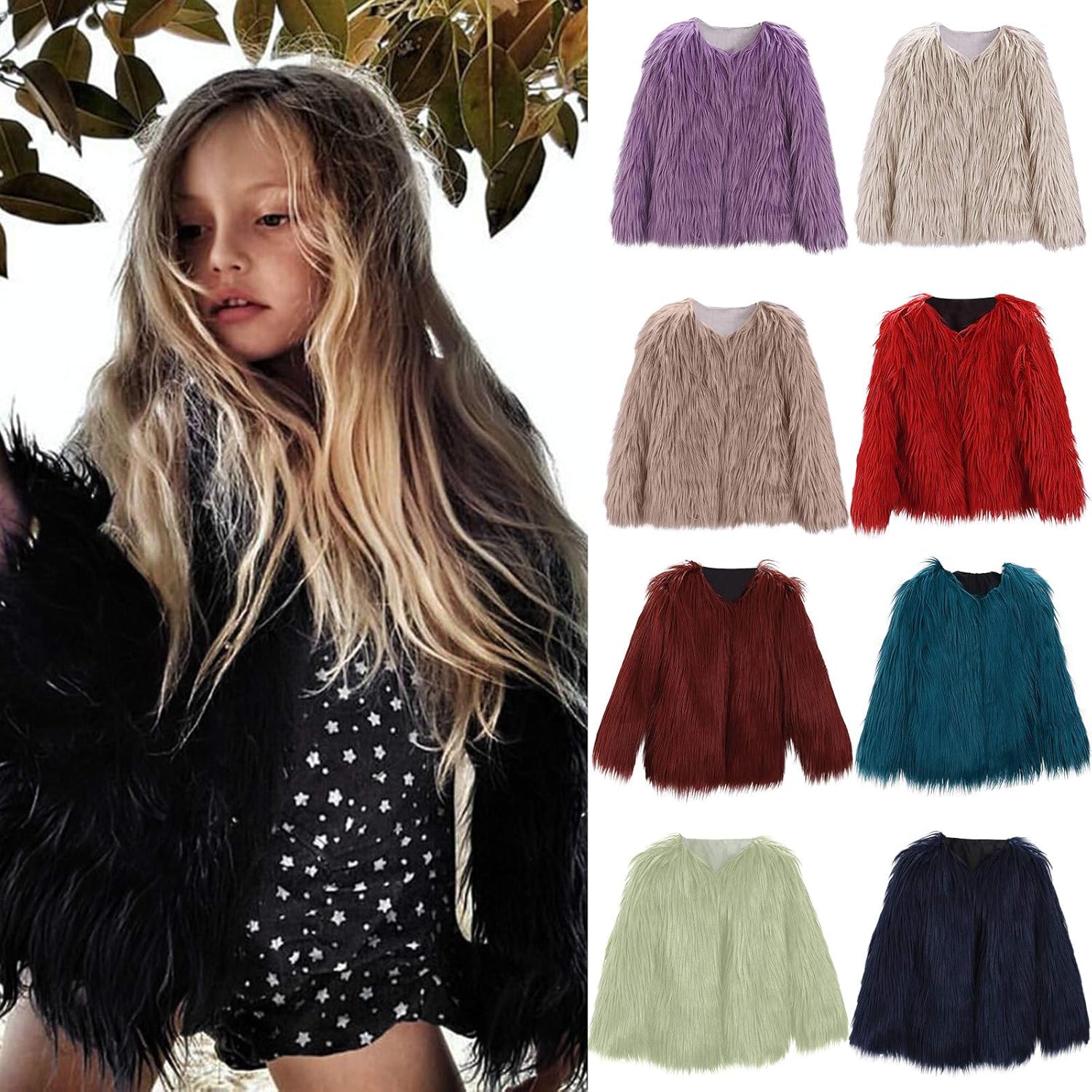 Perfect for Girls - Kids Faux Furry Jacket NW