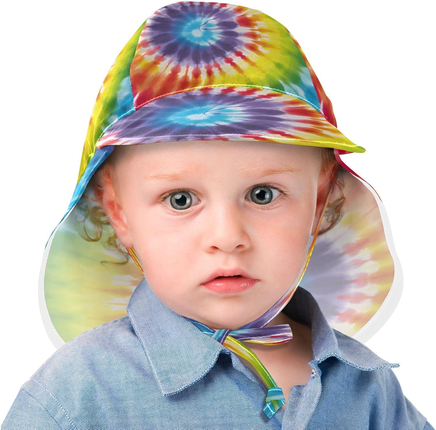 Emelivor Tiedye Rainbow Toddler Sun Hat UPF 50 UV Protection