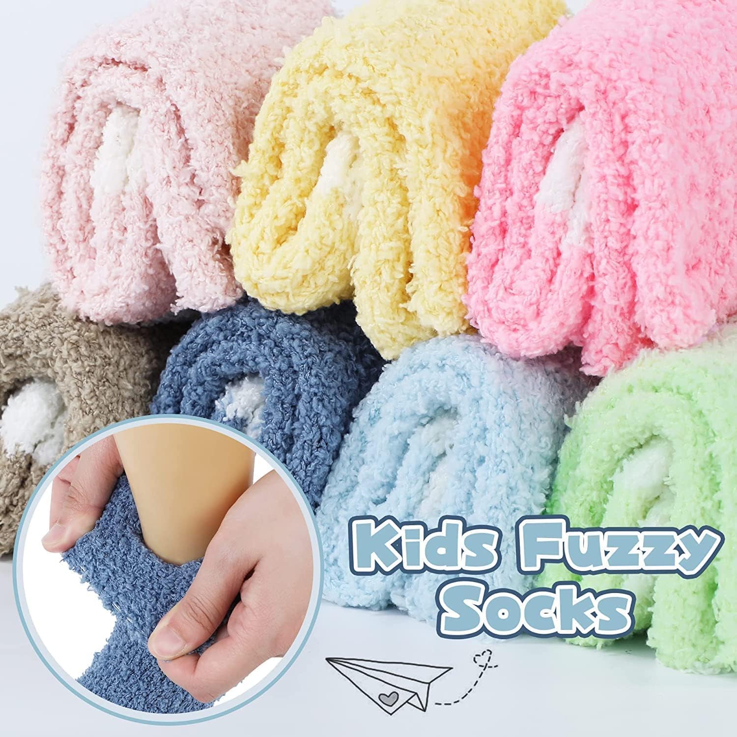 American Trends Kids Fuzzy Socks Toddler Girls