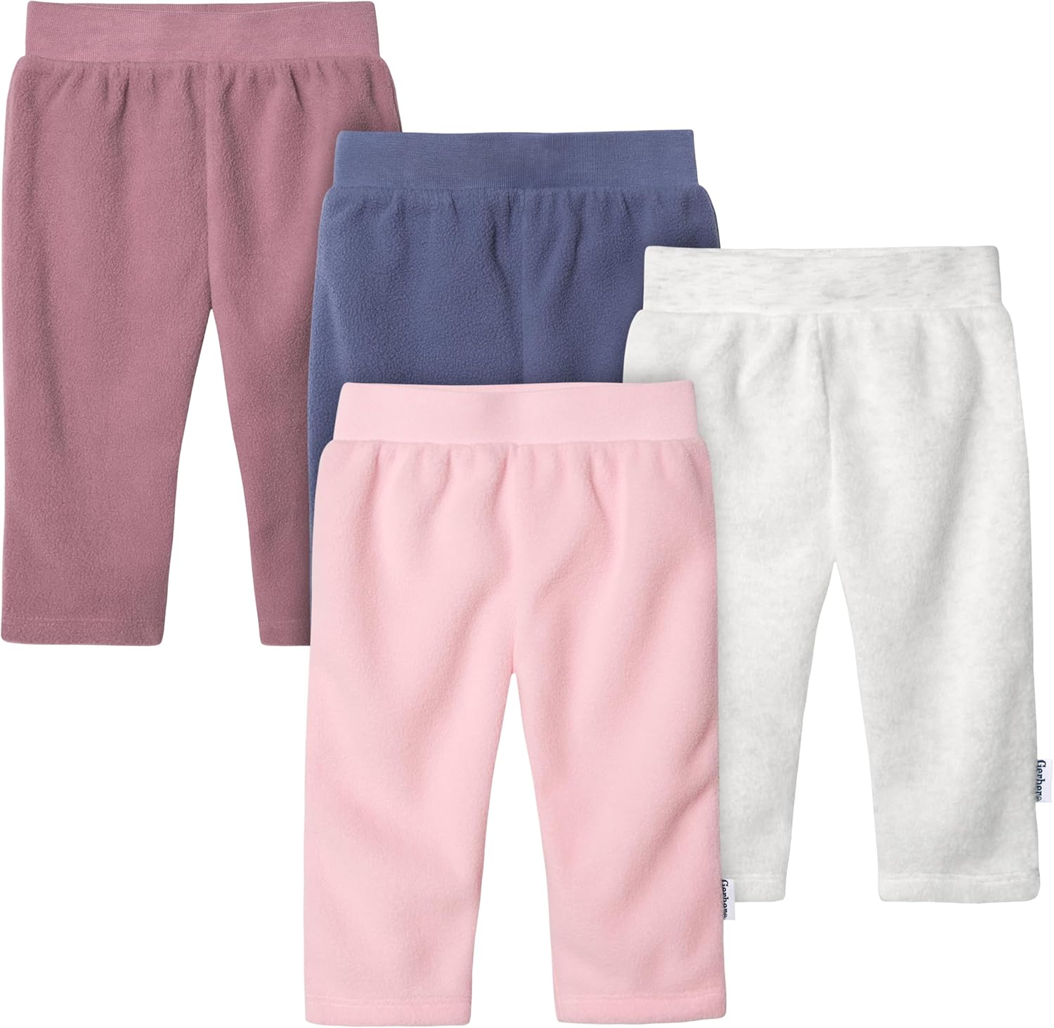 Gerber Baby Girls Microfleece Pants 4-Pack