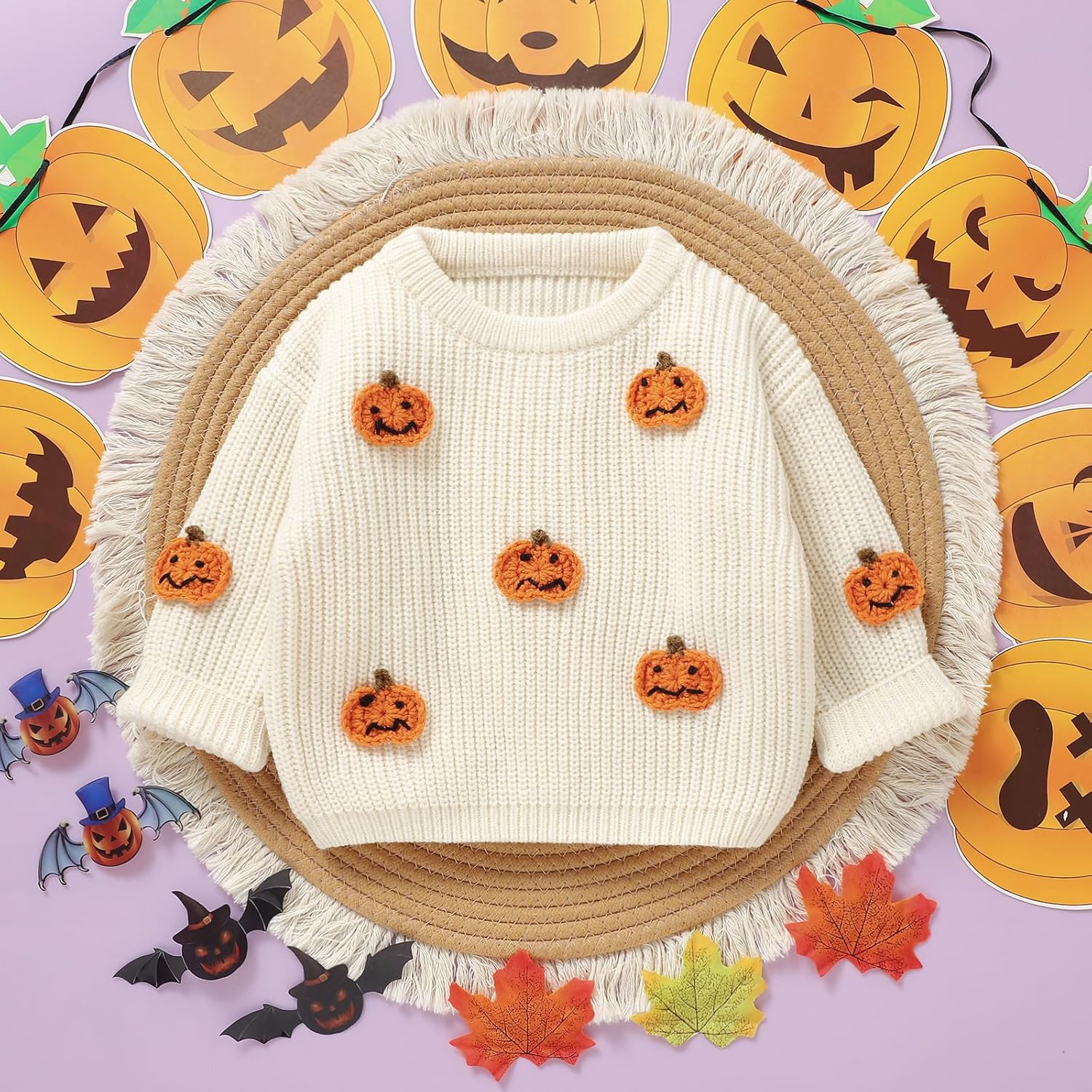 Cute Pumpkin Sweater for Kids