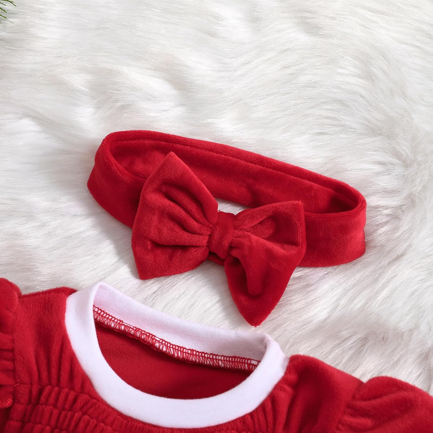 COORALLY Newborn Baby Girl Christmas Romper